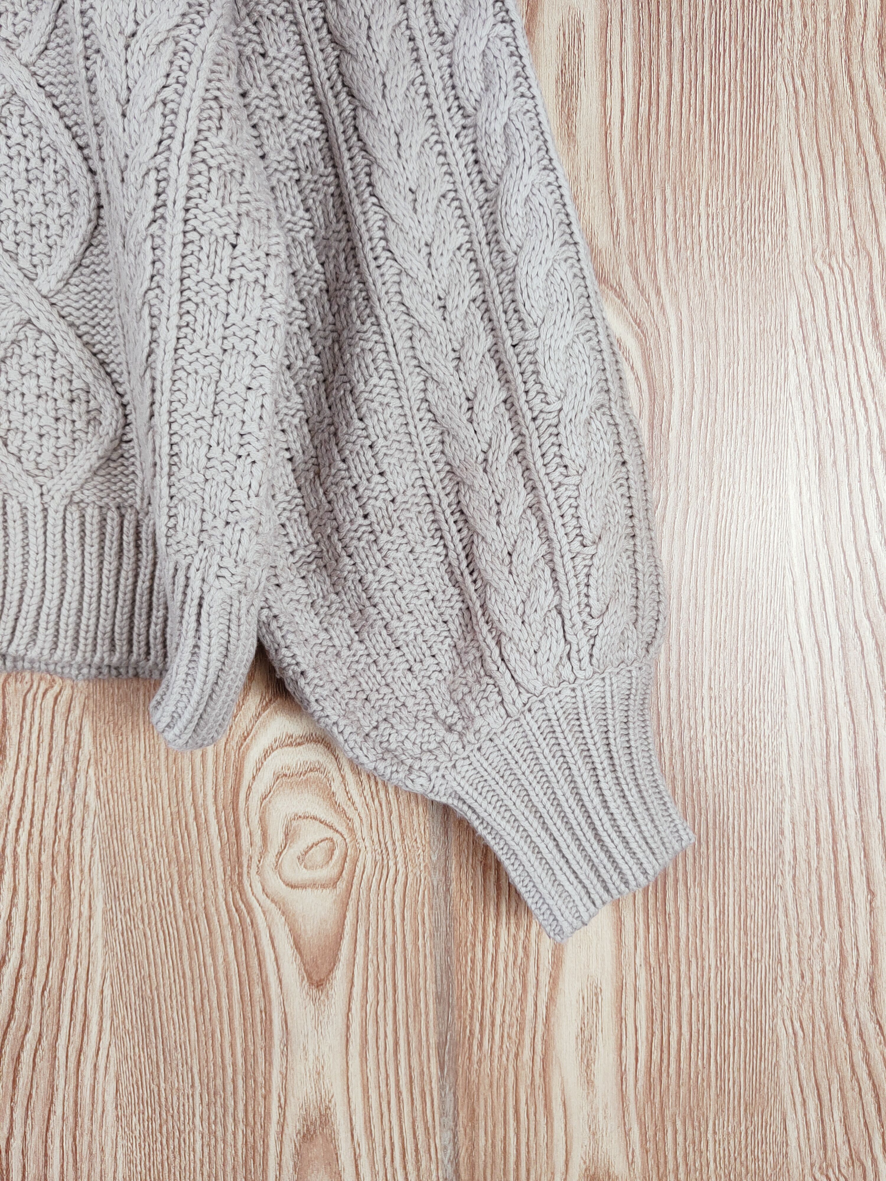 Aran Isles Knitwear Lowrys Farm Beige cable Knitwear Sweatshirts #W732 Size M / US 6-8 / IT 42-44 - 6 Thumbnail