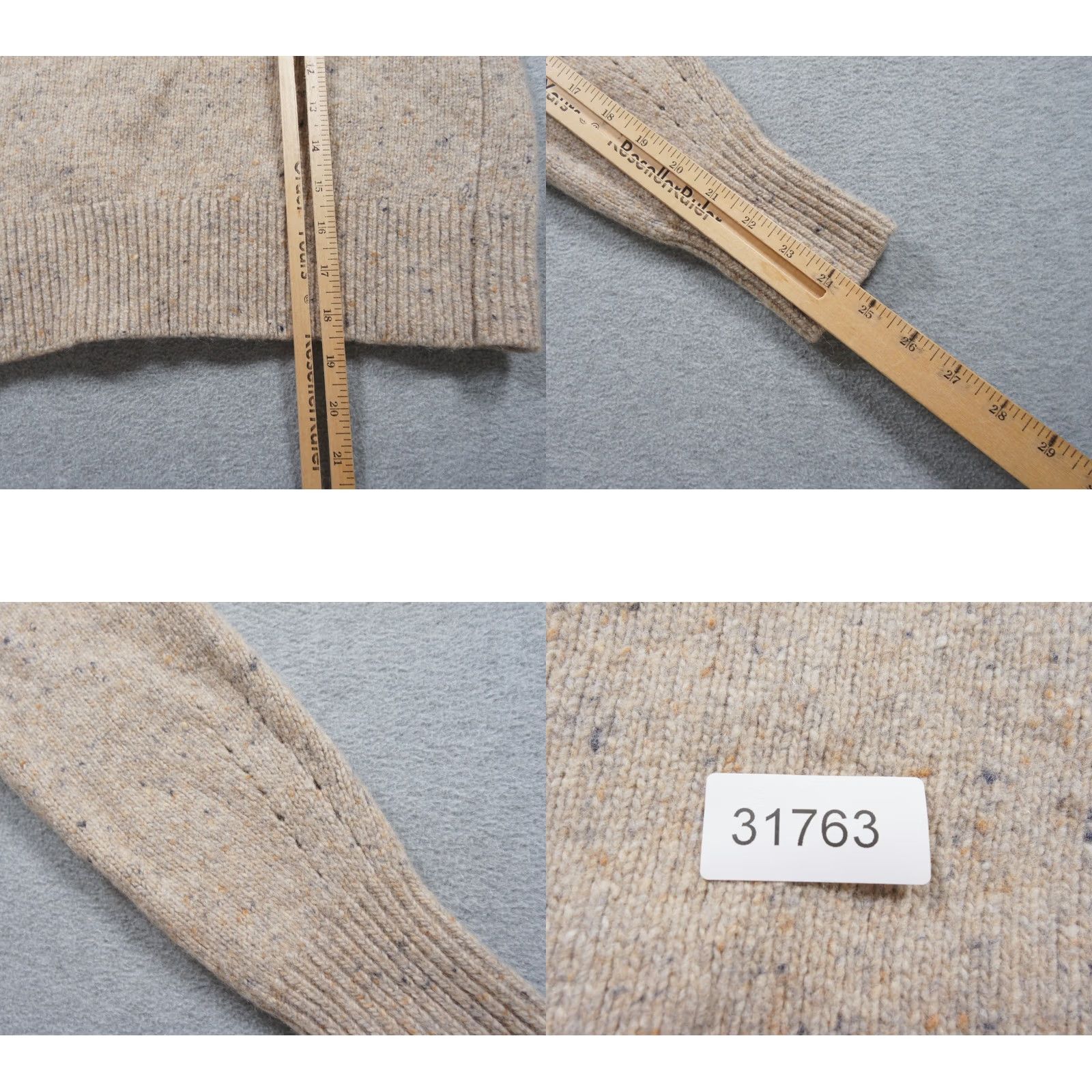 Faherty Faherty Sweater Womens XS Beige Knit Mock Neck Pullover Pullover Shoulder Ladies Knitwear Pullover Long Sleeve Casual Size XS / US 0-2 / IT 36-38 - 8 Thumbnail