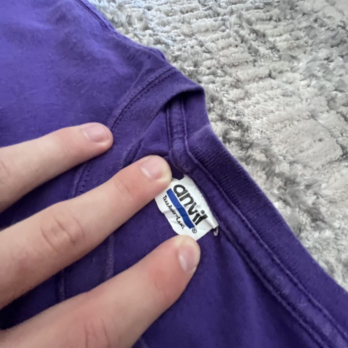 Anvil Purple Vintage Las Vegas Tee Size US L / EU 52-54 / 3 - 3 Thumbnail