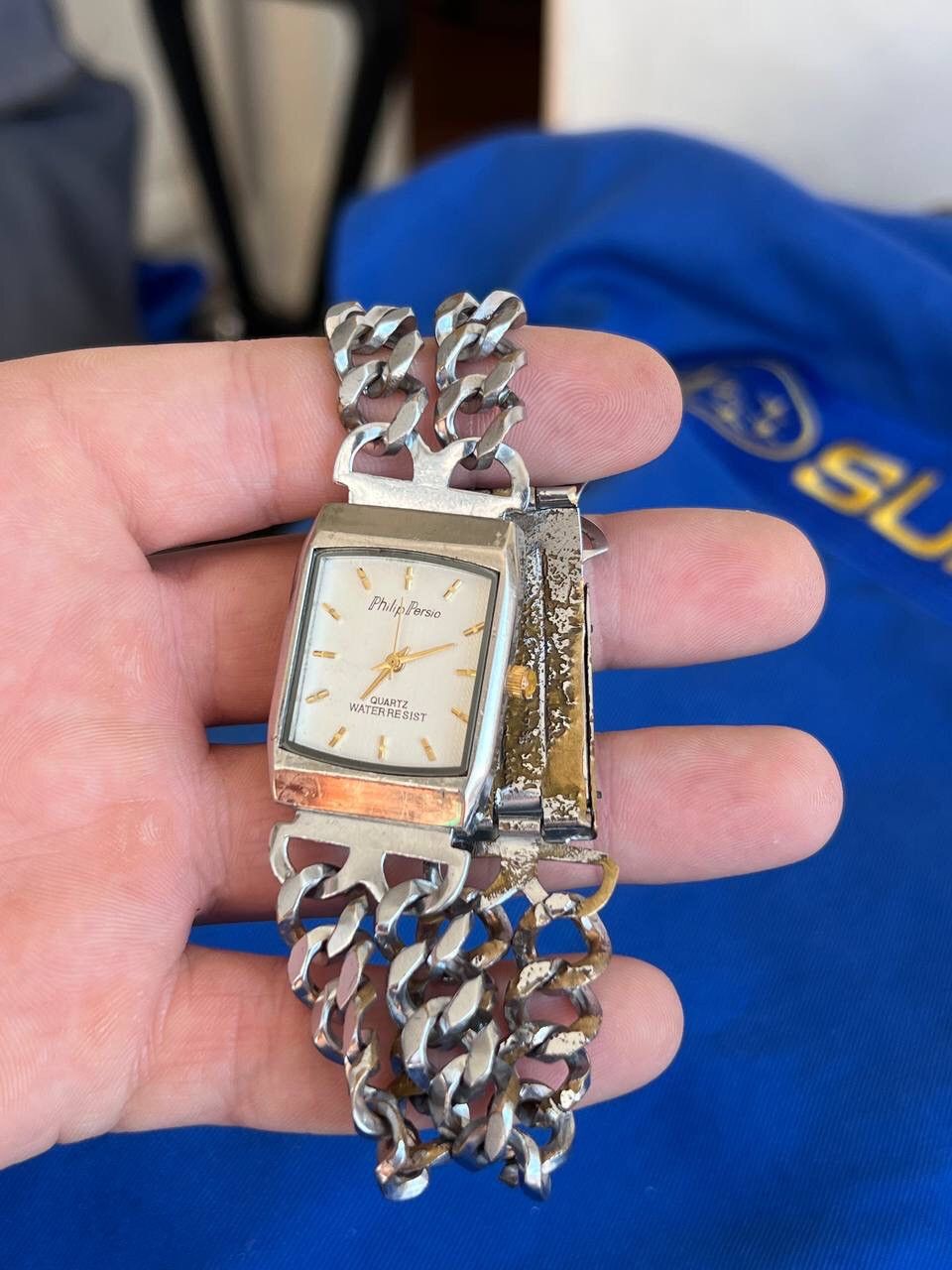 Japanese Brand × Vintage Vintage Japanese style futuristic Link ⛓ Metal Watch Size ONE SIZE - 6 Thumbnail