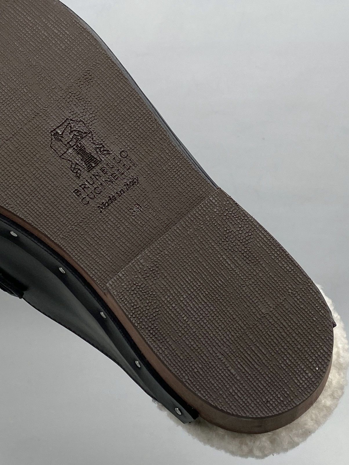 Brunello Cucinelli Brunello Cucinelli Beaded Shearling & Leather Clogs size 39 Size US 9 / IT 39 - 16 Thumbnail