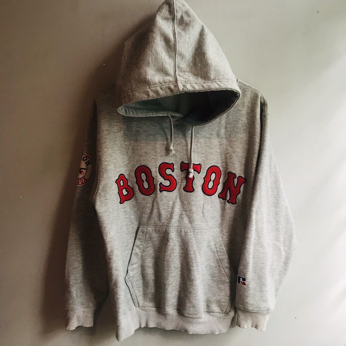 Russell Athletic × Vintage Vintage Russell Patchwork Hoodie Size US L / EU 52-54 / 3 - 4 Thumbnail