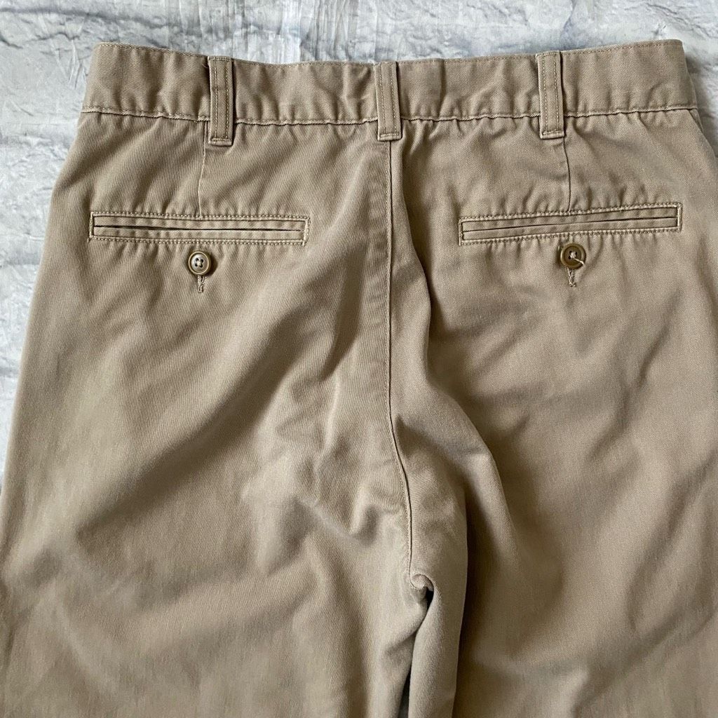 Lands' End Lands End men 30/30 cotton blend flat front tan chinos Size US 30 / EU 46 - 9 Thumbnail