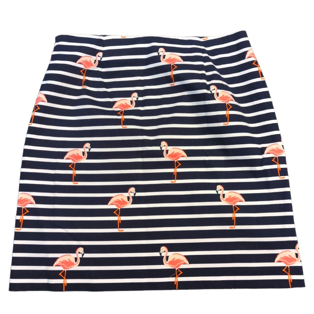 Other TALBOTS Blue White Striped Flamingo Skirt Size 6 Nautical Size 28" / US 6 / IT 42 - 2 Thumbnail