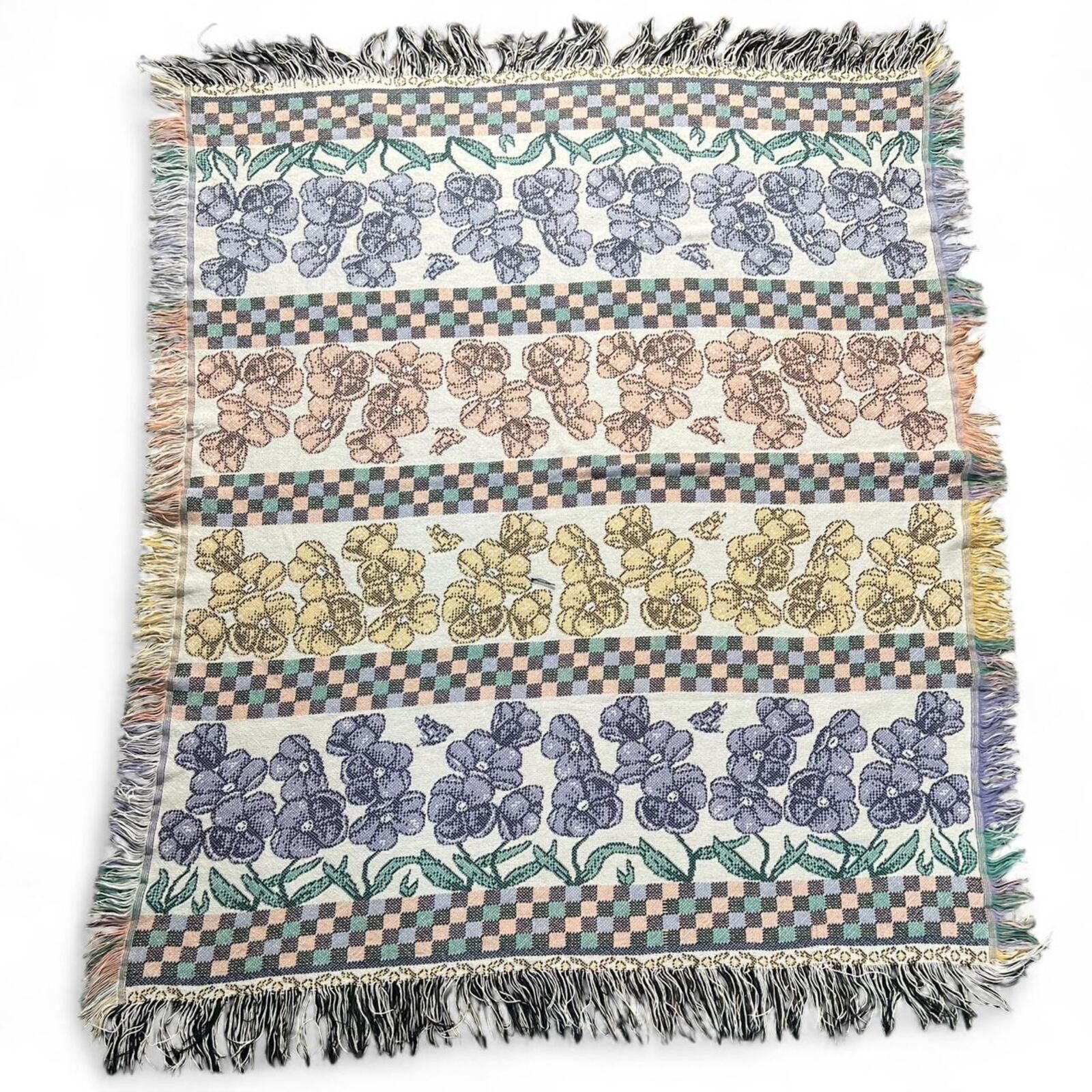 Other Vintage Floral Tapestry Style Throw Blanket - Crown Crafts - Size ONE SIZE - 1 Thumbnail