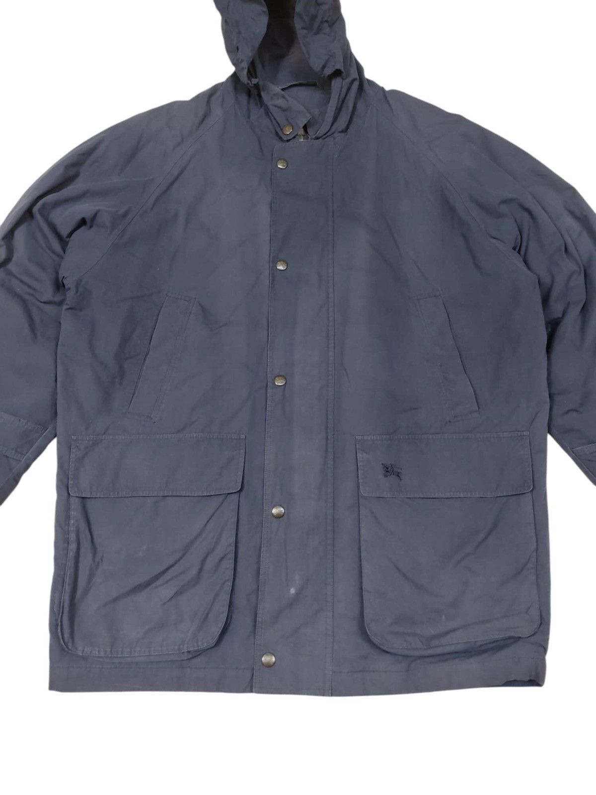 Burberry × Vintage VINTAGE 90s Burberrys Faded Navy Blue Jacke Size US XL / EU 56 / 4 - 4 Thumbnail