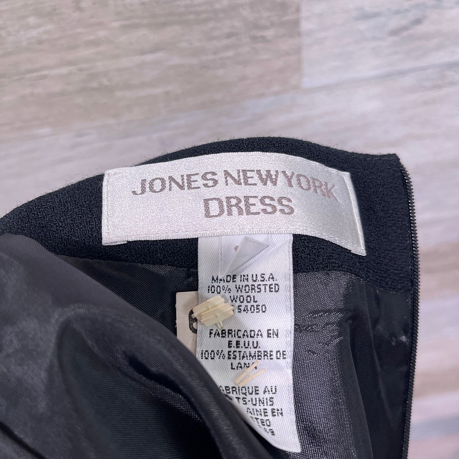 Jones New York × Vintage JONES NEW YORK 100% Worsted Wool Sheath Dress Womens 12 Size XL / US 12-14 / IT 48-50 - 8 Thumbnail