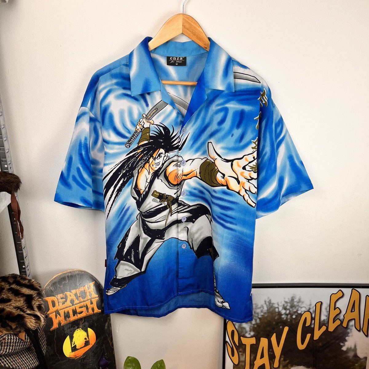 Anime Anime shirt Samurai Champ Lu 90s manga y2k Rap Size US M / EU 48-50 / 2 - 1 Thumbnail