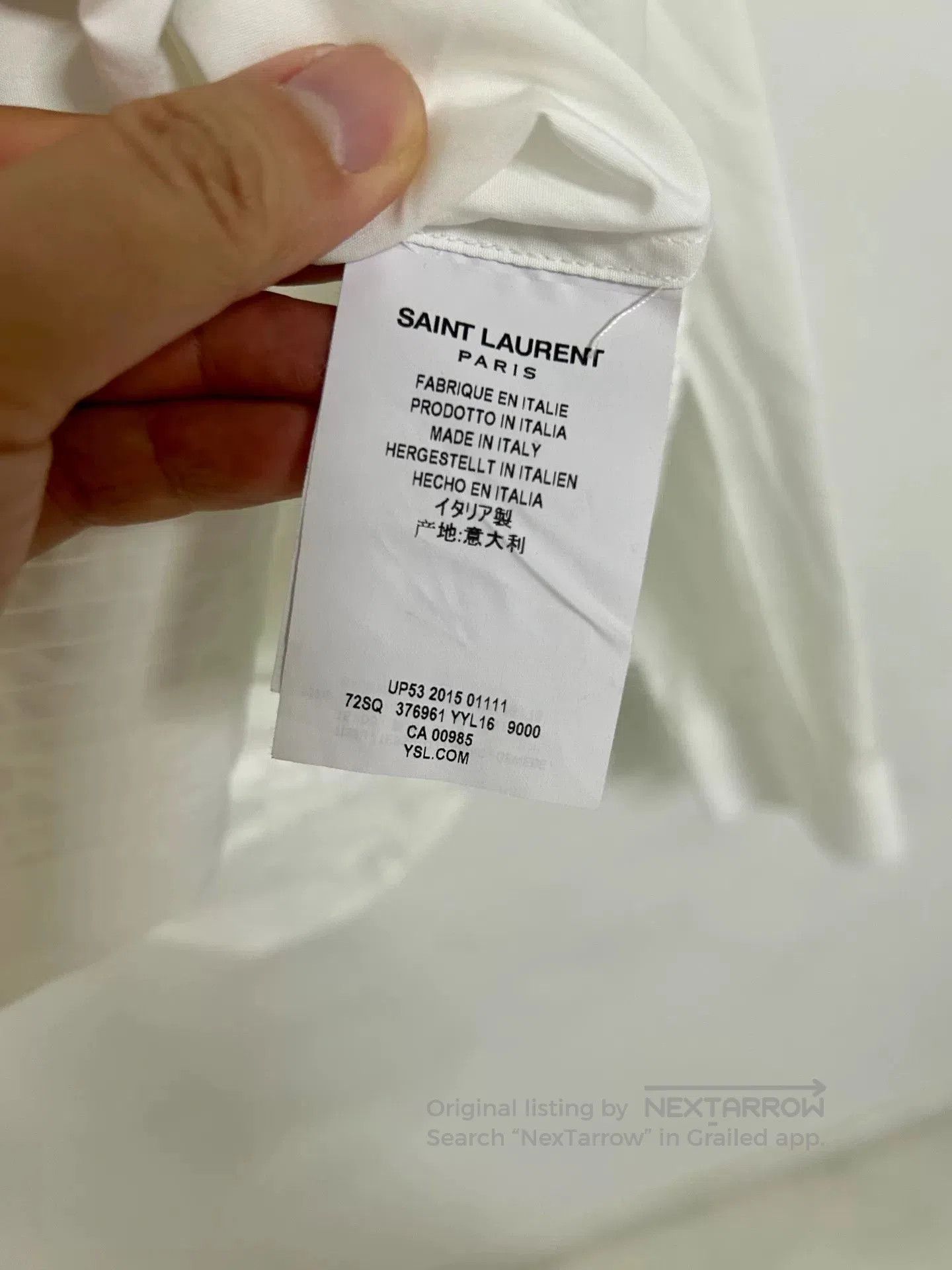 Saint Laurent Paris Saint Laurent Paris Hedi Slimane White Shirt. Size US M / EU 48-50 / 2 - 3 Thumbnail