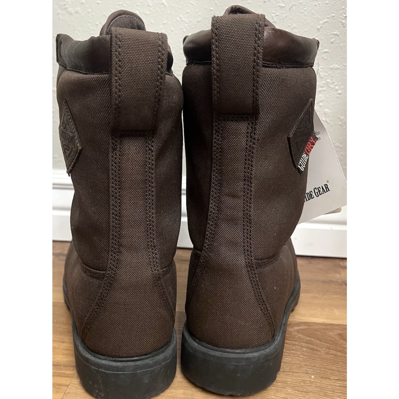Vintage NWT Guide Gear Boots Distressed Brown Leather Lace Up EE 10 Mens Western Work Combat City Vintage? Size US 10 / EU 43 - 7 Thumbnail