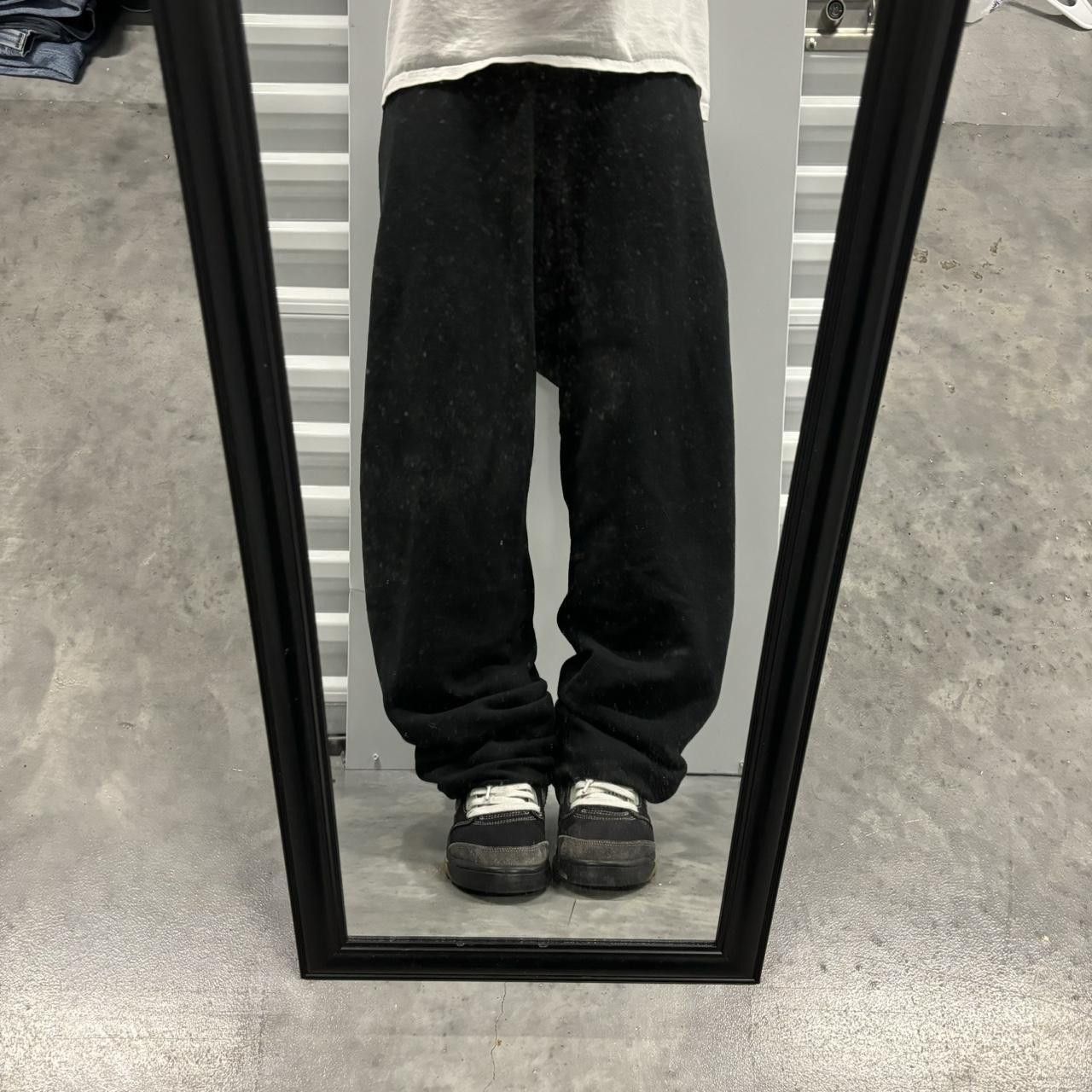 Japanese Brand × Vintage Crazy Vintage Y2K/2000s Black Essential Sweatpants! Size US 32 / EU 48 - 1 Thumbnail