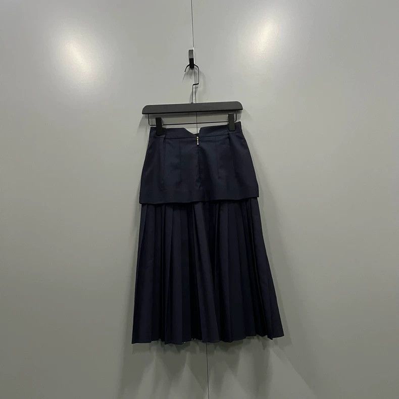 Thom Browne Thom Browne Dark blue long pleated skirt 2506-Nextarrow Size 26" / US 2 / IT 38 - 2 Thumbnail