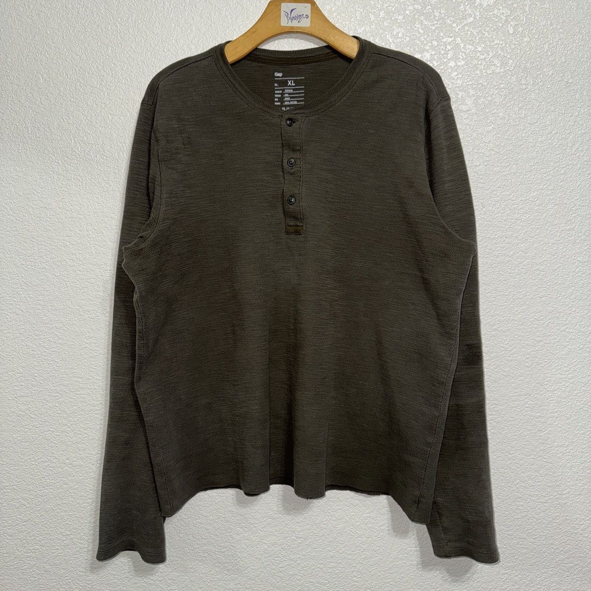 Vintage Vintage Forrest Green Waffle Knit Thermal Henley Size US XL / EU 56 / 4 - 1 Thumbnail