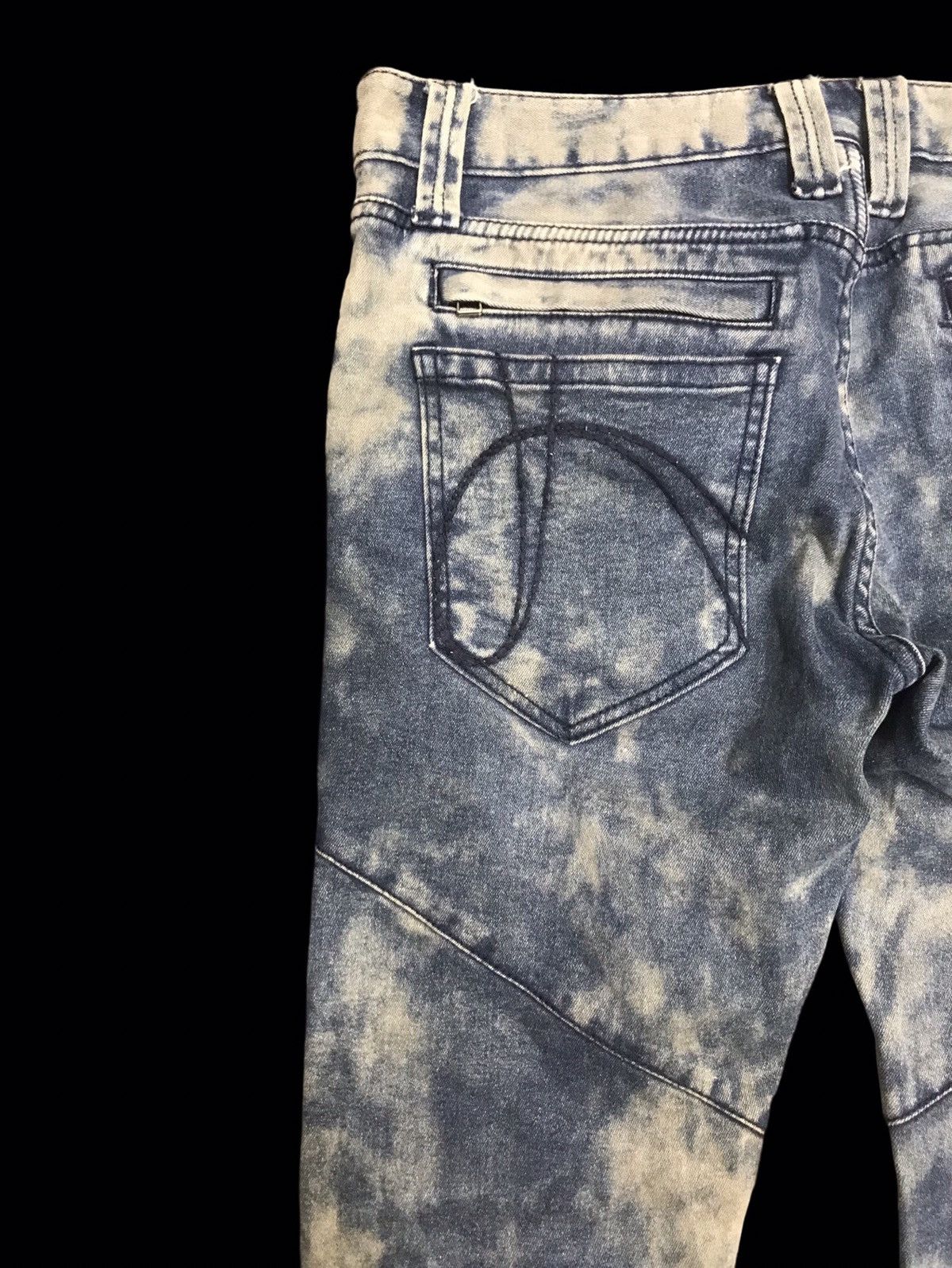 Japanese Brand × NO ID 💥ARCHIVAL💥NO ID ACID WASH BIKER PANT F172 Size US 32 / EU 48 - 15 Thumbnail