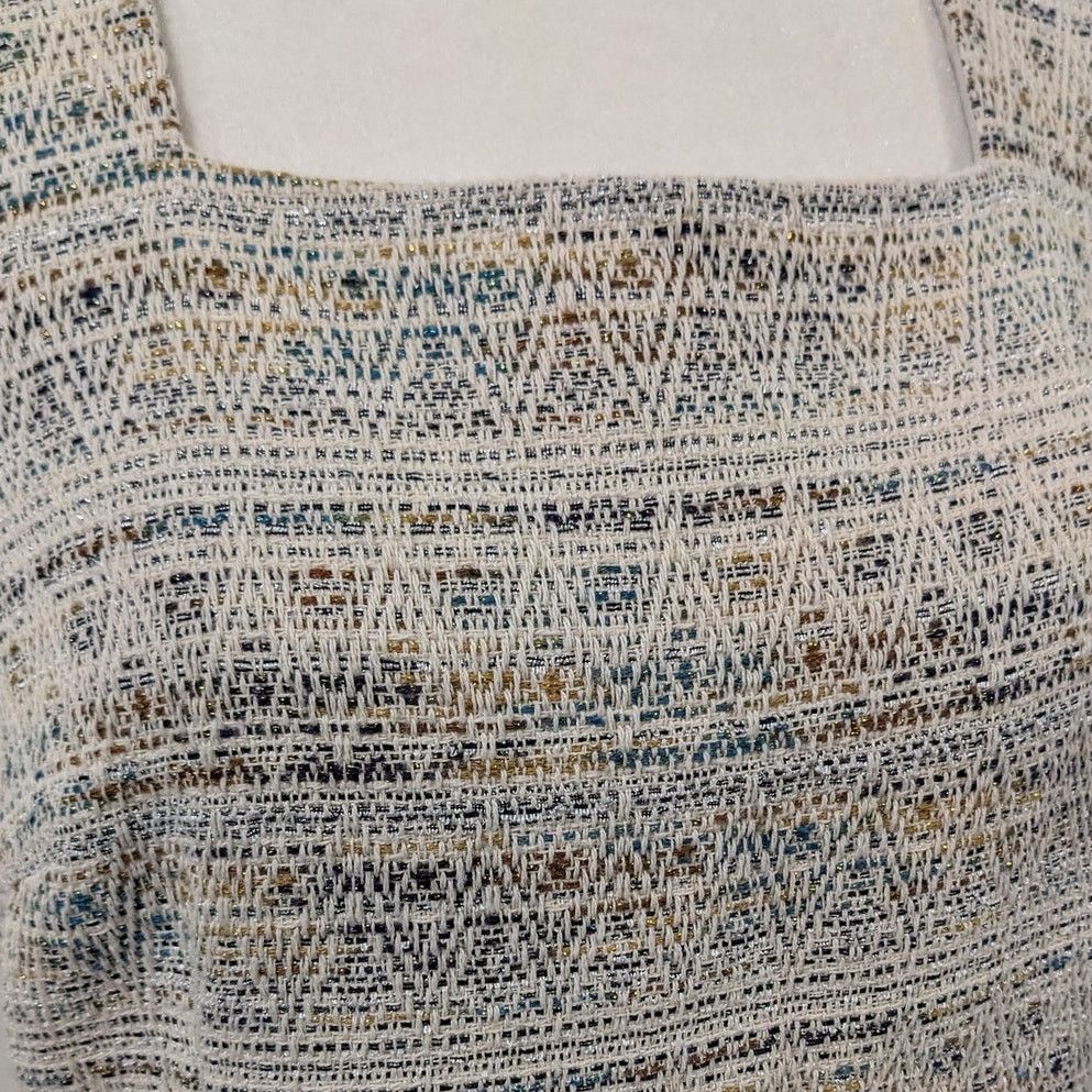 Other Lavand Herringbone Tweed Silver Dress Large Size L / US 10 / IT 46 - 4 Thumbnail