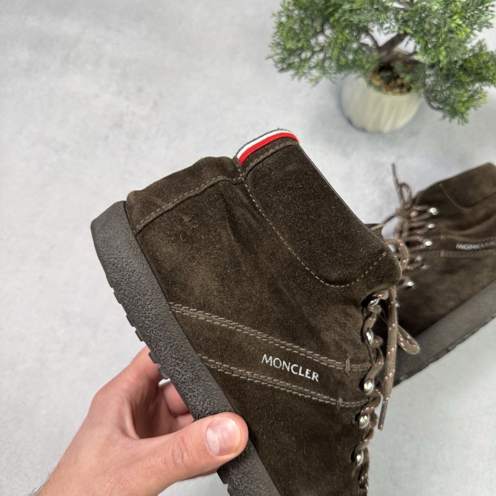 Moncler Moncler Men Brown Hi Top Suede Boot Size 42 US 9 Size US 9 / EU 42 - 2 Thumbnail