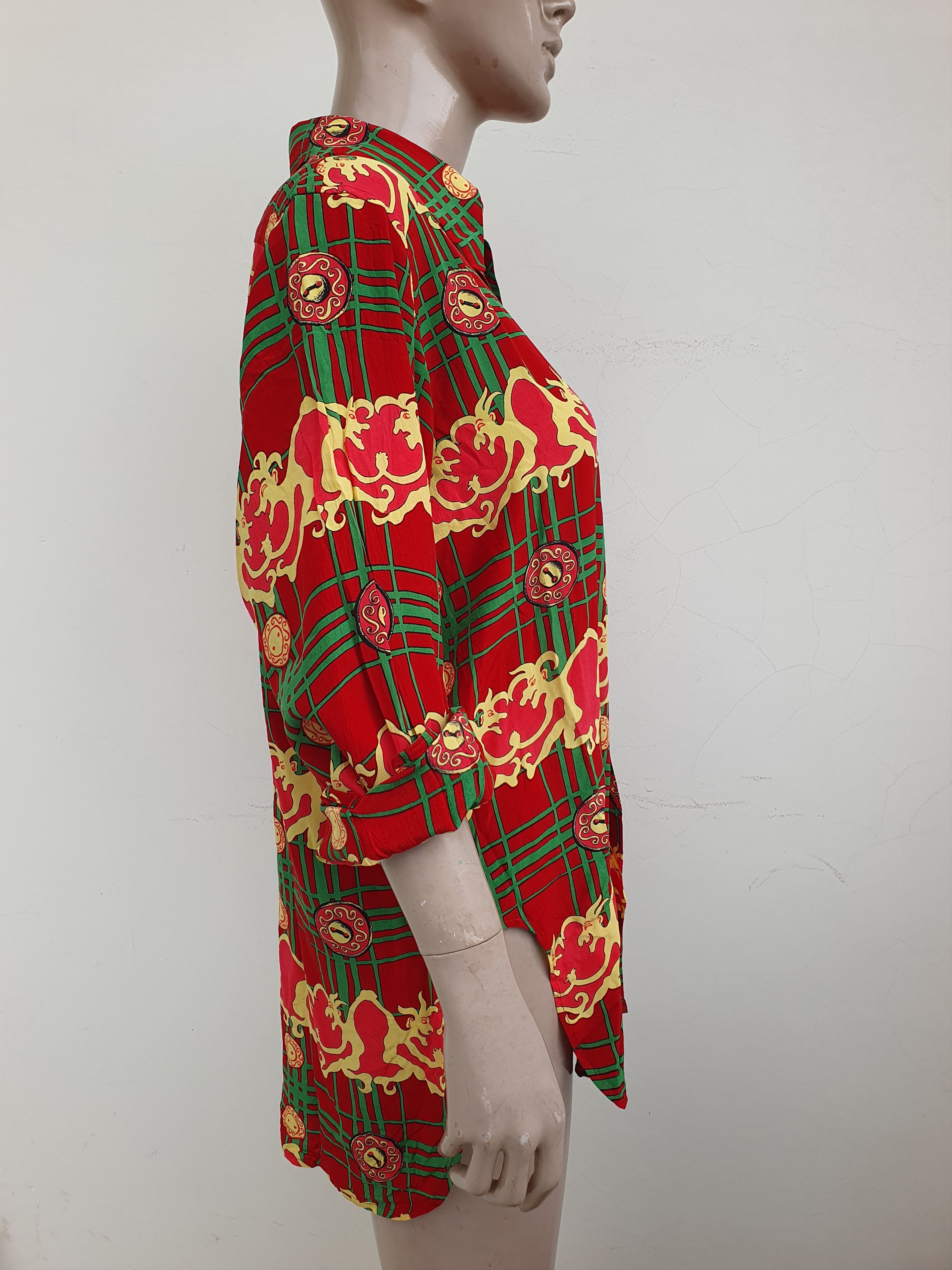 Jil Sander 1980s Vintage Silk Shirt Size US M / EU 48-50 / 2 - 7 Thumbnail