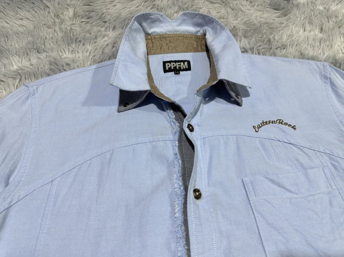 PPFM 🔥Rare Y2K PPFM Eastern Rock Double Layer Collar Shirt Size US L / EU 52-54 / 3 - 6 Thumbnail