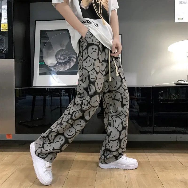 Japanese Brand × Vintage Straight Smile Face Printing Baggy Pants Trousers Size US 34 / EU 50 - 2 Thumbnail