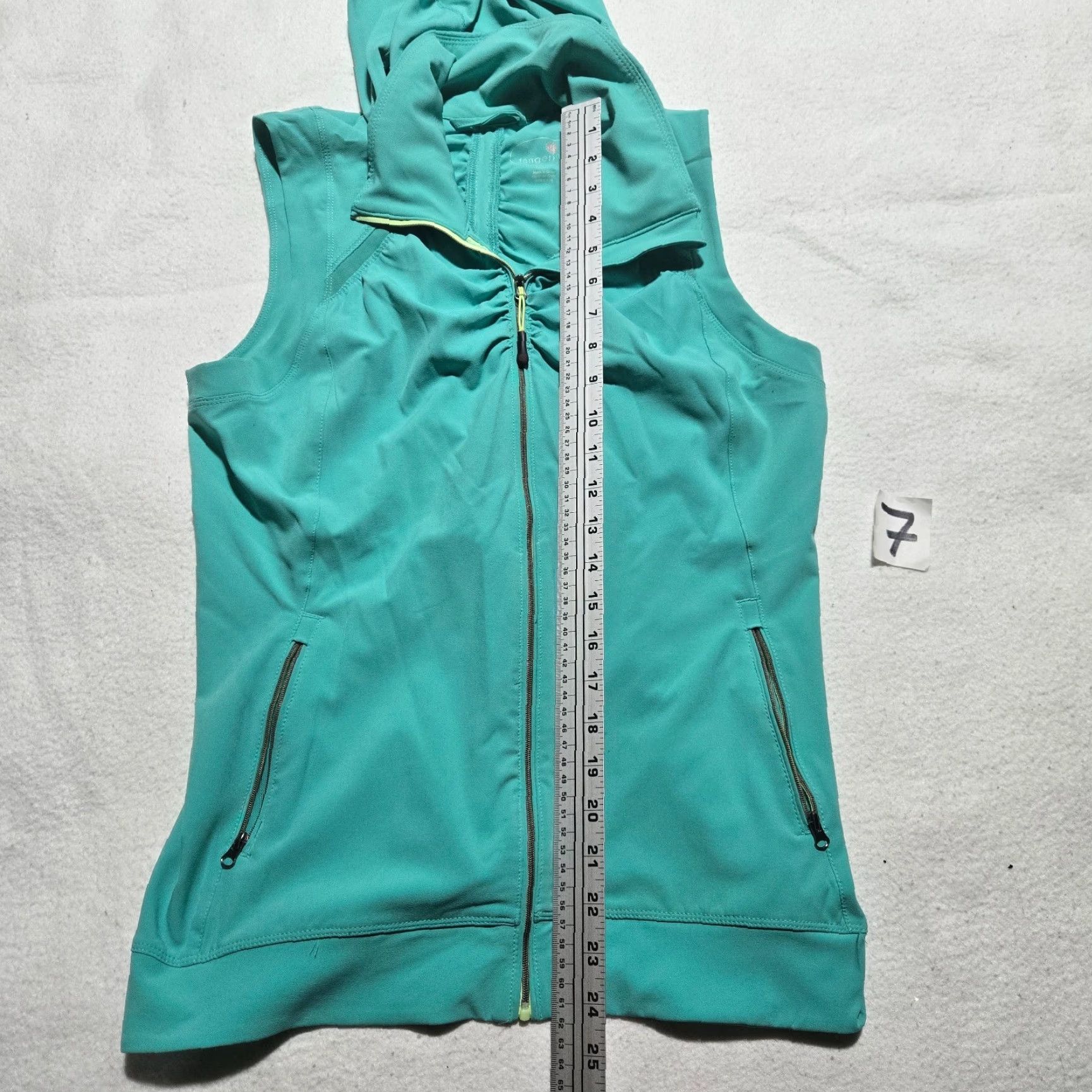 Vintage Tangerine Vest Women M Blue Sleeveless Hooded Zip Activewear Jacket/ Vest Blue Tangerine Women's M Sleeveless Hooded Zip Vest Jacket Size M / US 6-8 / IT 42-44 - 6 Thumbnail