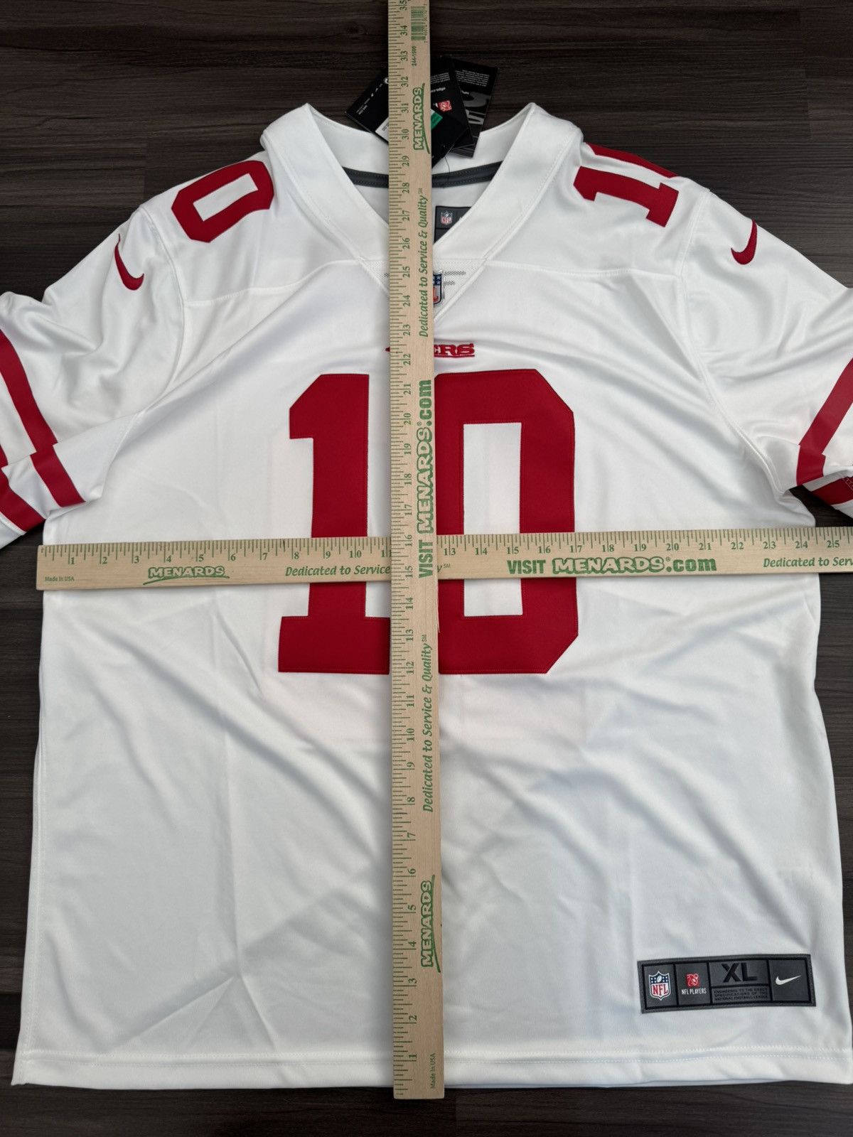 Nike Jimmy Garoppolo #10 SF 49ers NFL Vapor Elite Away Jersey Size US XL / EU 56 / 4 - 7 Thumbnail