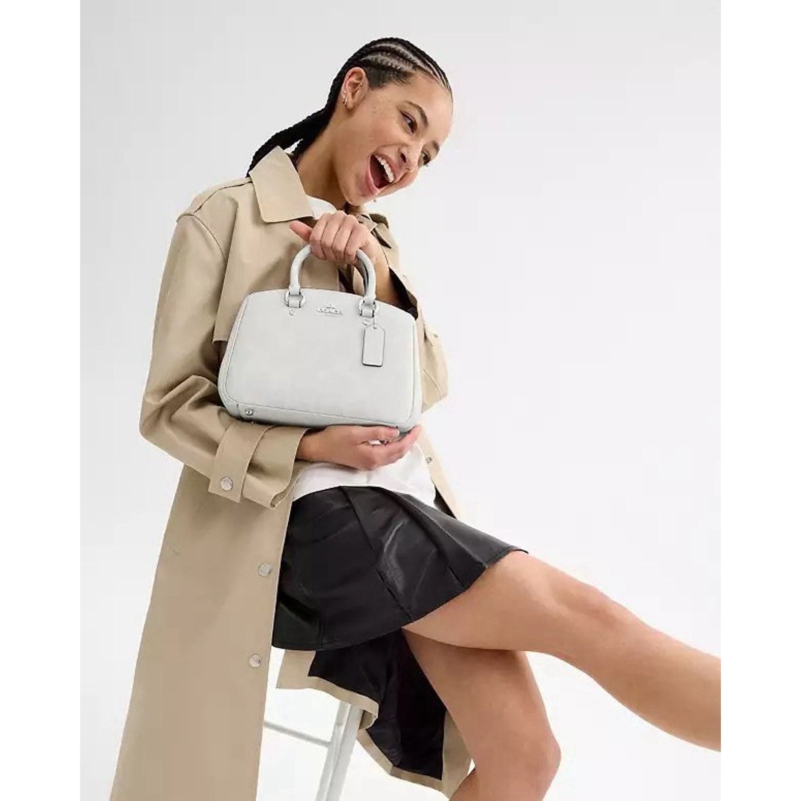 Coach NWT Coach Savannah Small Carryall Satchel Bag CAL53 Chalk Size ONE SIZE - 10 Thumbnail