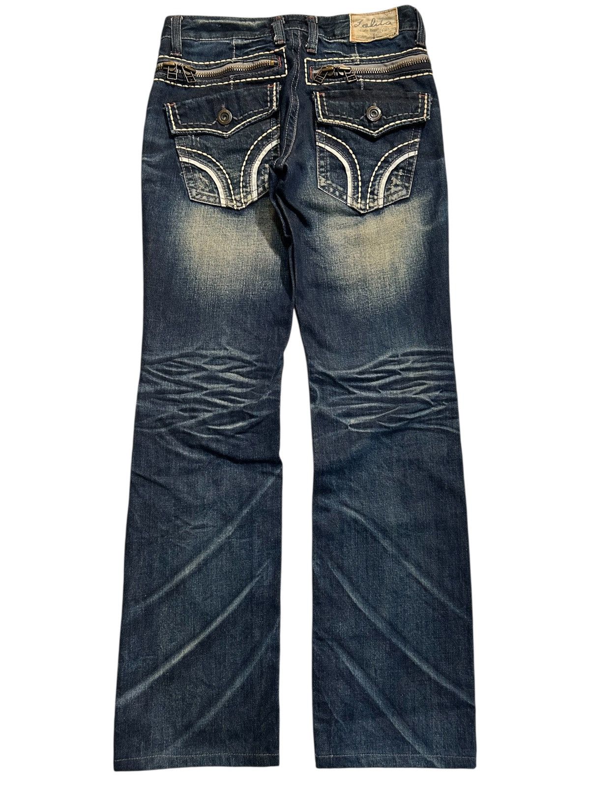 If Six Was Nine Yoshimoto Nara Lolita Japanese Punk Rusty Faded Denim Jeans☠️ Size US 30 / EU 46 - 1 Thumbnail