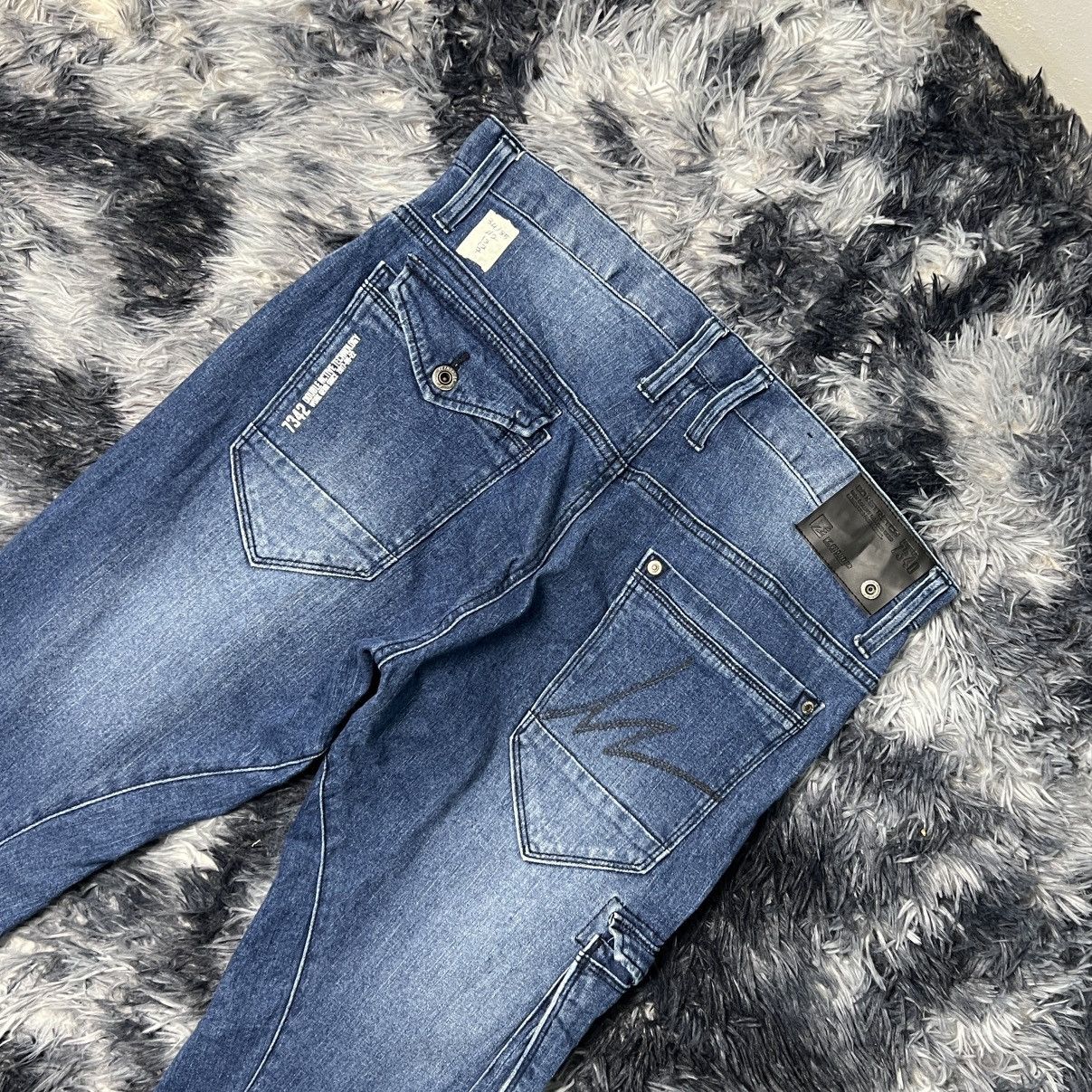 Japanese Brand IZ Frontier Denim Cargo Pants Size US 34 / EU 50 - 4 Thumbnail