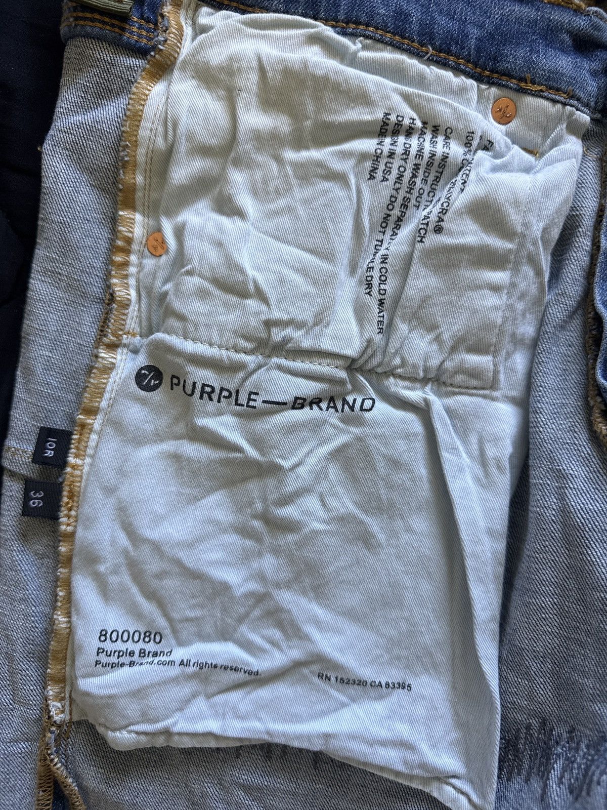 Purple Brand Purple Indigo Oil Repair Jeans Size US 36 / EU 52 - 10 Thumbnail
