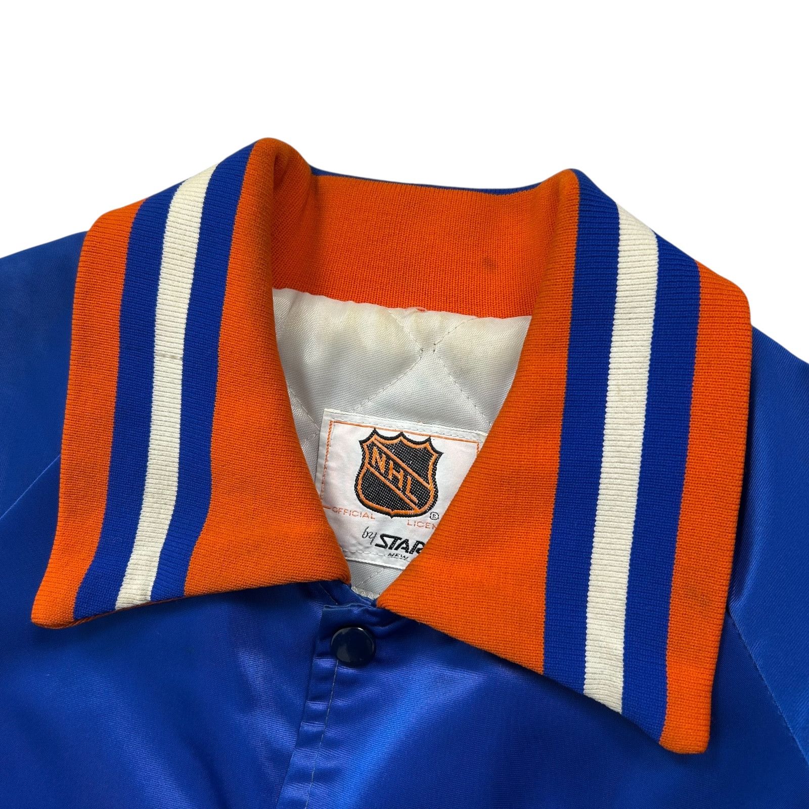 NHL VTG 90s NEW YORK ISLANDERS STARTER SATIN JACKET SPELL OUT Size US M / EU 48-50 / 2 - 8 Thumbnail