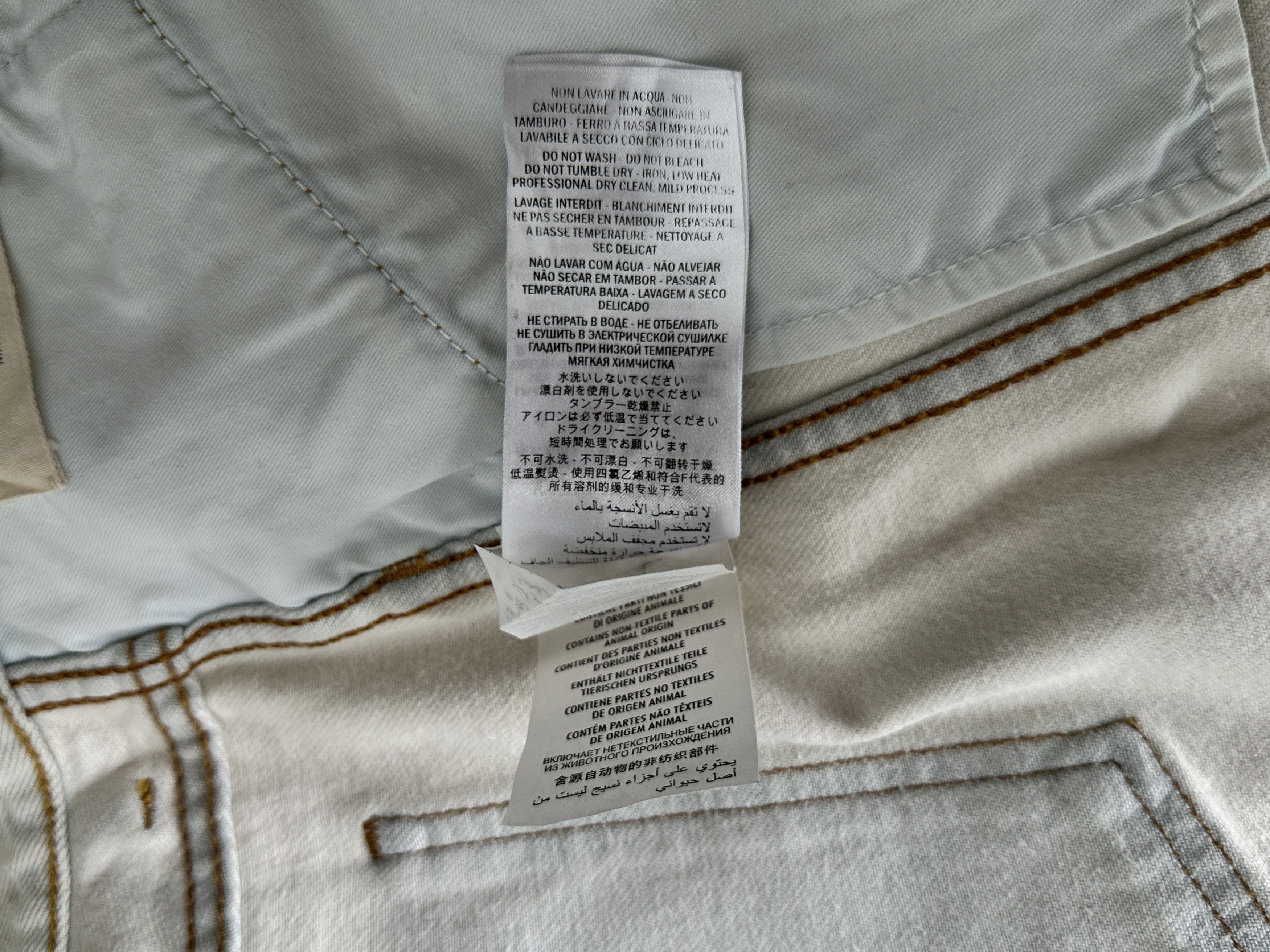 Gucci Gucci mens bleached white japanese denim pants Size US 29 - 12 Thumbnail