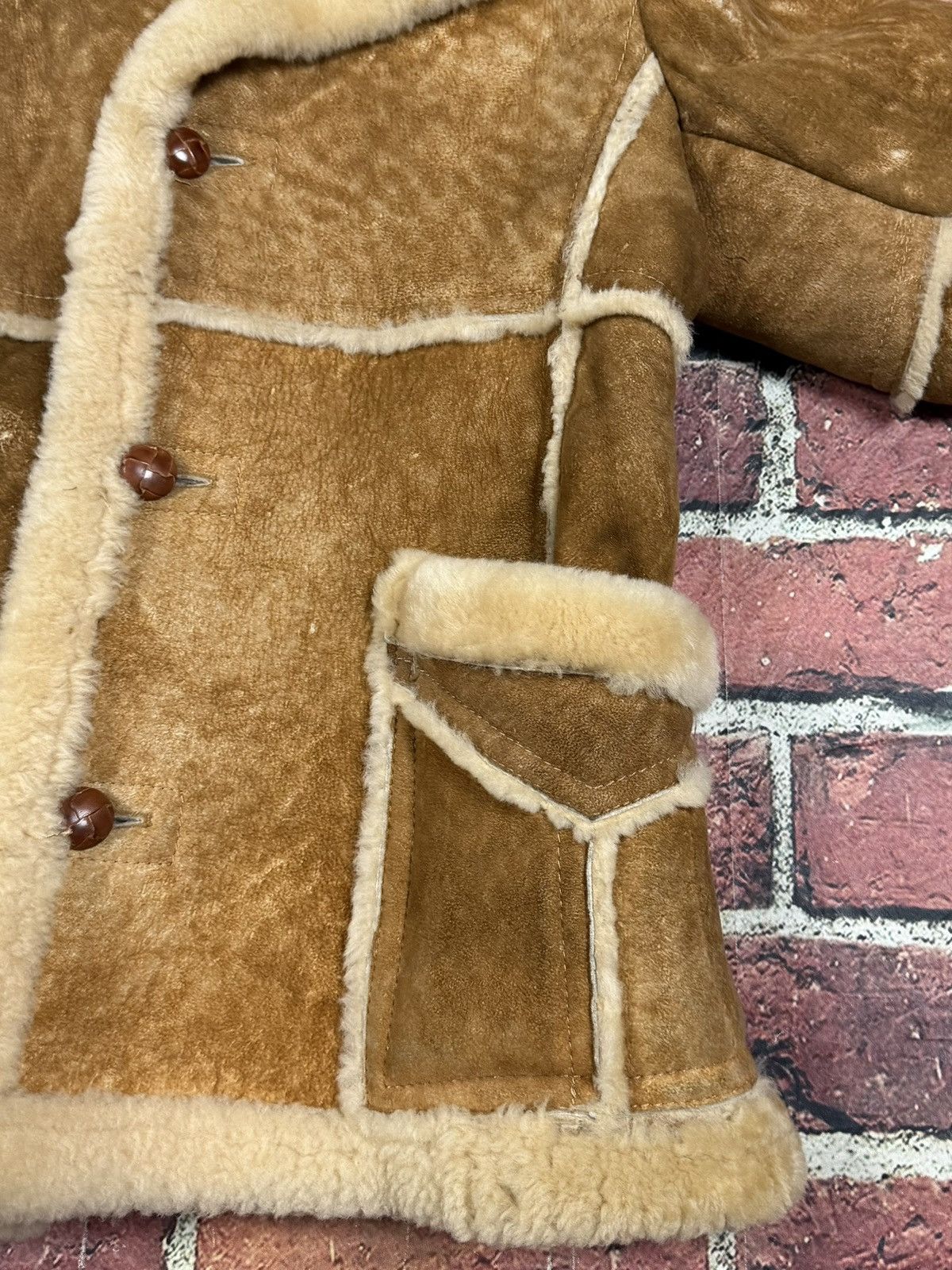 Sears Shearling Sheepskin Rancher Coat Lamb Skin Leather Marlboro Size US L / EU 52-54 / 3 - 13 Thumbnail