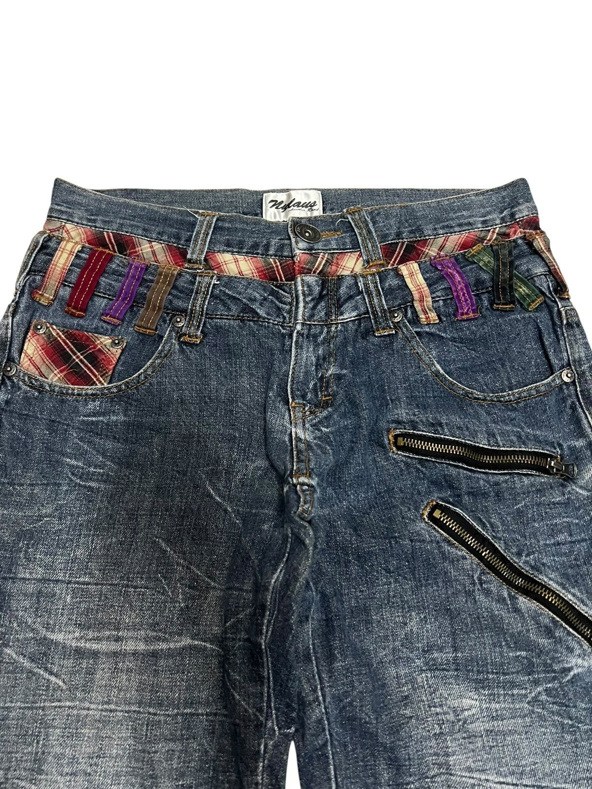 Japanese Brand VINTAGE NYLAUS JAPAN DOUBLE WAIST CLAWMARK JEANS PPFM STYLE Size US 31 - 3 Thumbnail