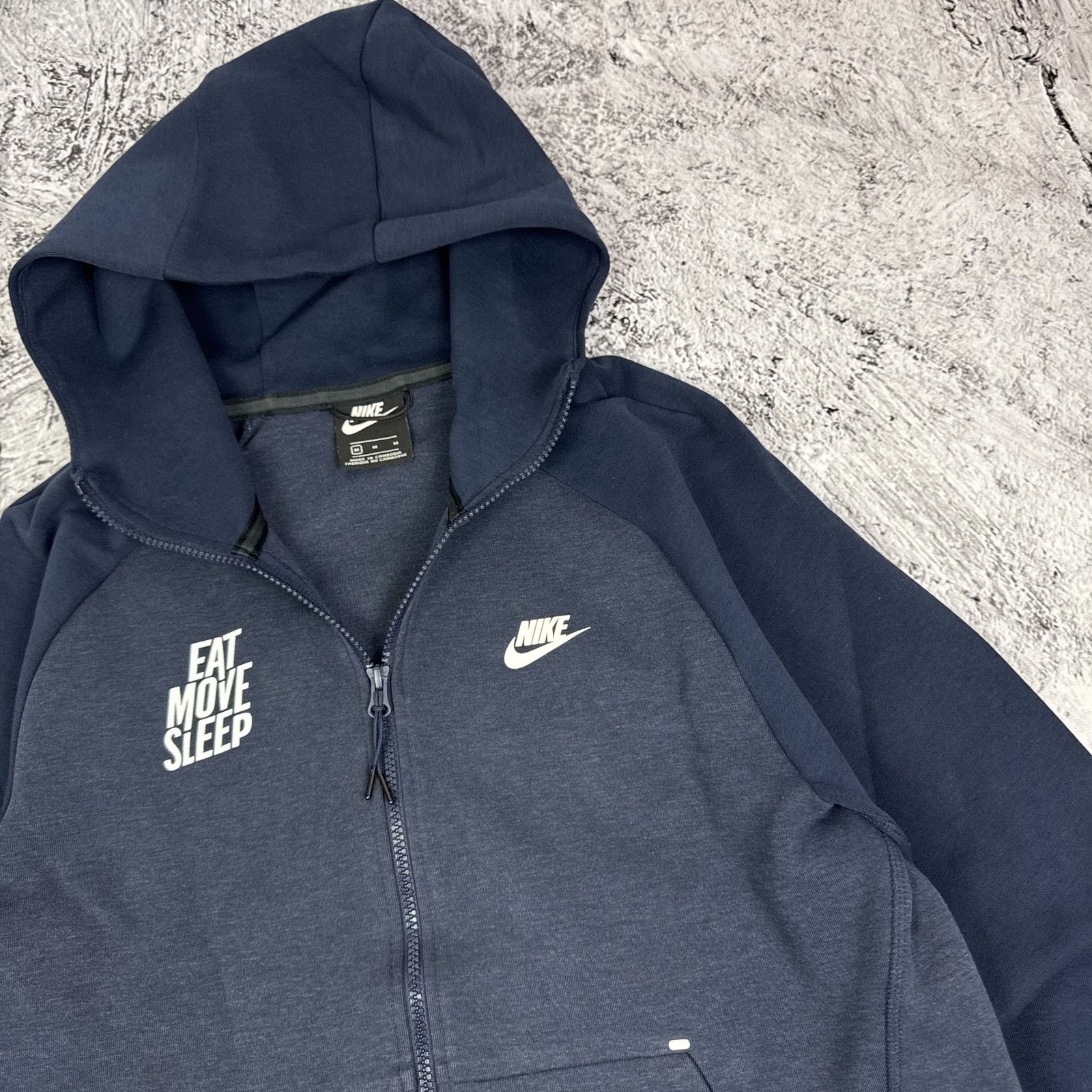 Nike Nike Tech Fleece Men Navy Eat Move Sleep Full Zip Hoodie M Size US M / EU 48-50 / 2 - 5 Thumbnail