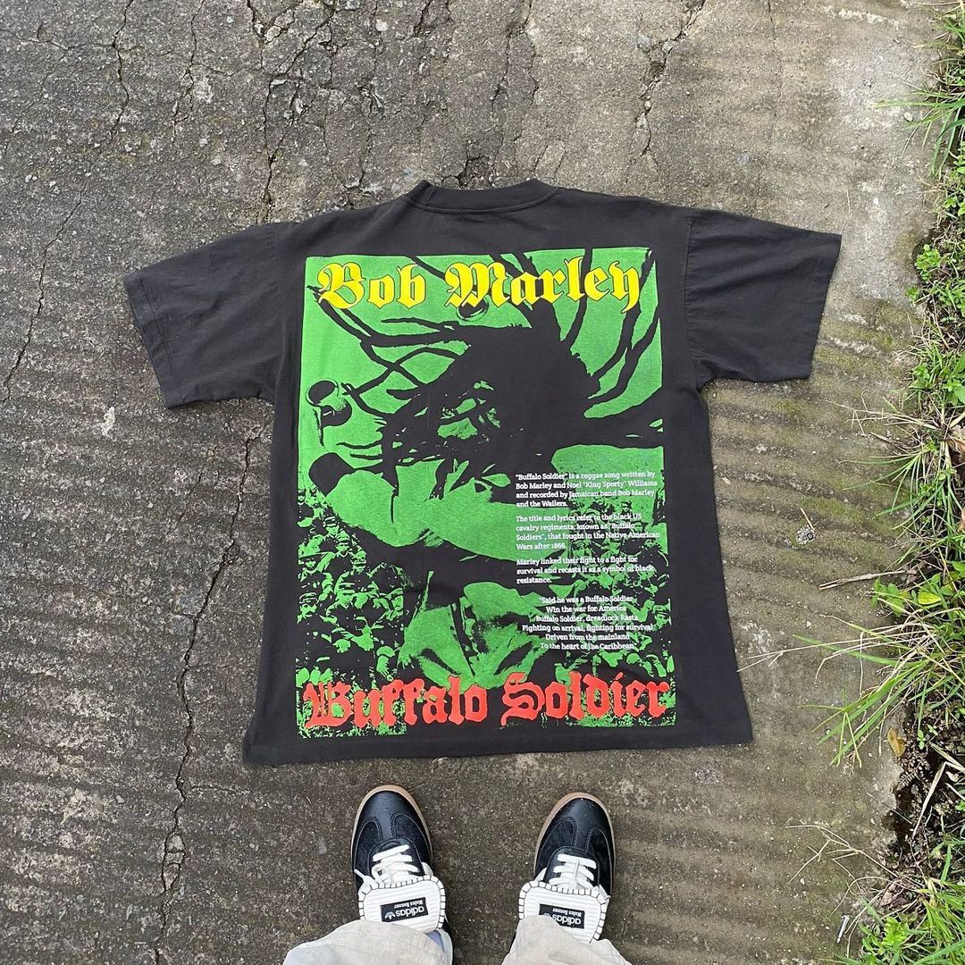 Band Tees × Vintage Bob Marley One Love Bootlegtee Size US XL / EU 56 / 4 - 4 Thumbnail