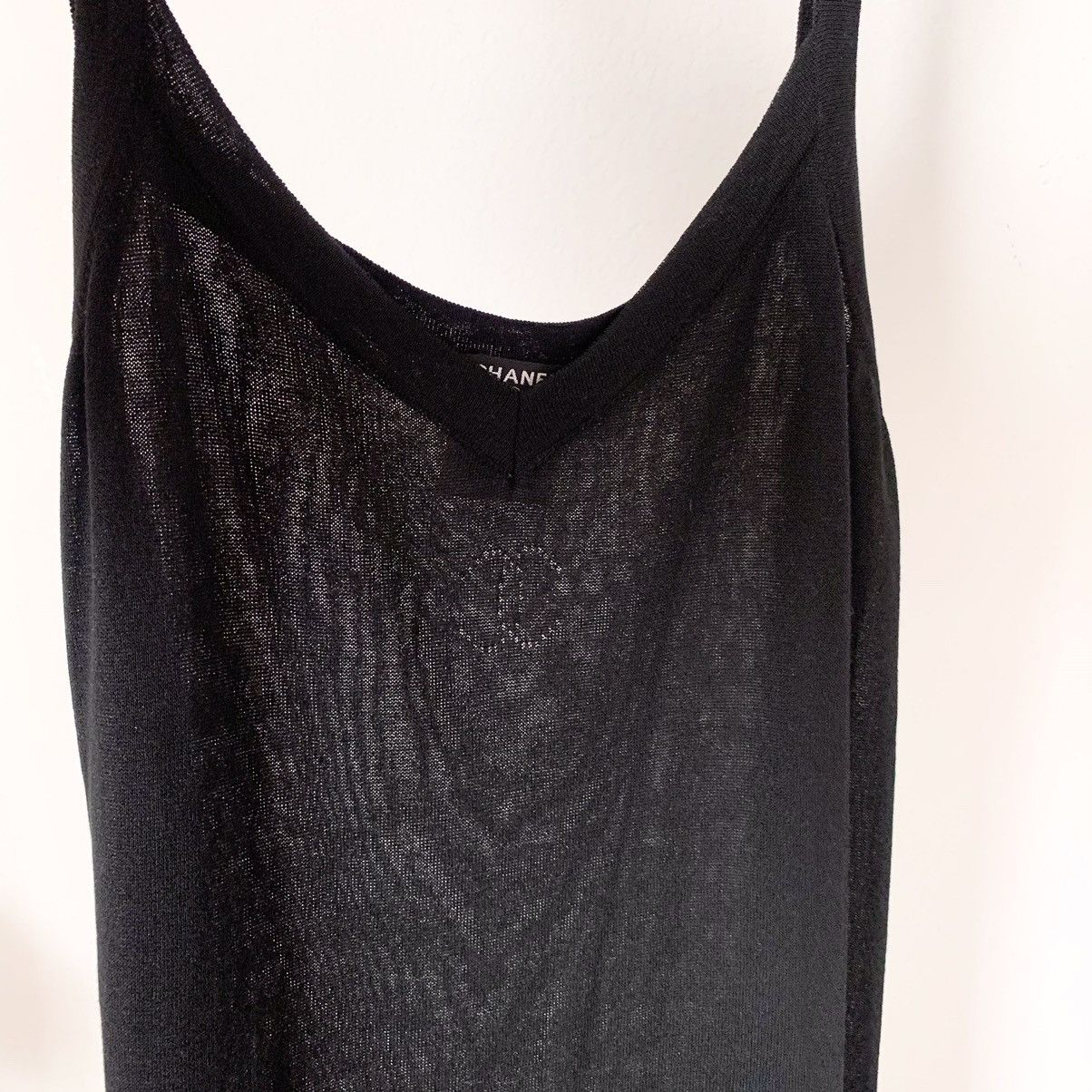 Chanel Chanel sheer logo black knit dress Size M / US 6-8 / IT 42-44 - 15 Thumbnail