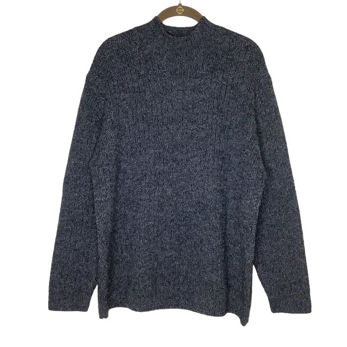 Eddie Bauer VTG Eddie Bauer Sweater 90s Y2K Fuzzy Wool Mock Pullover