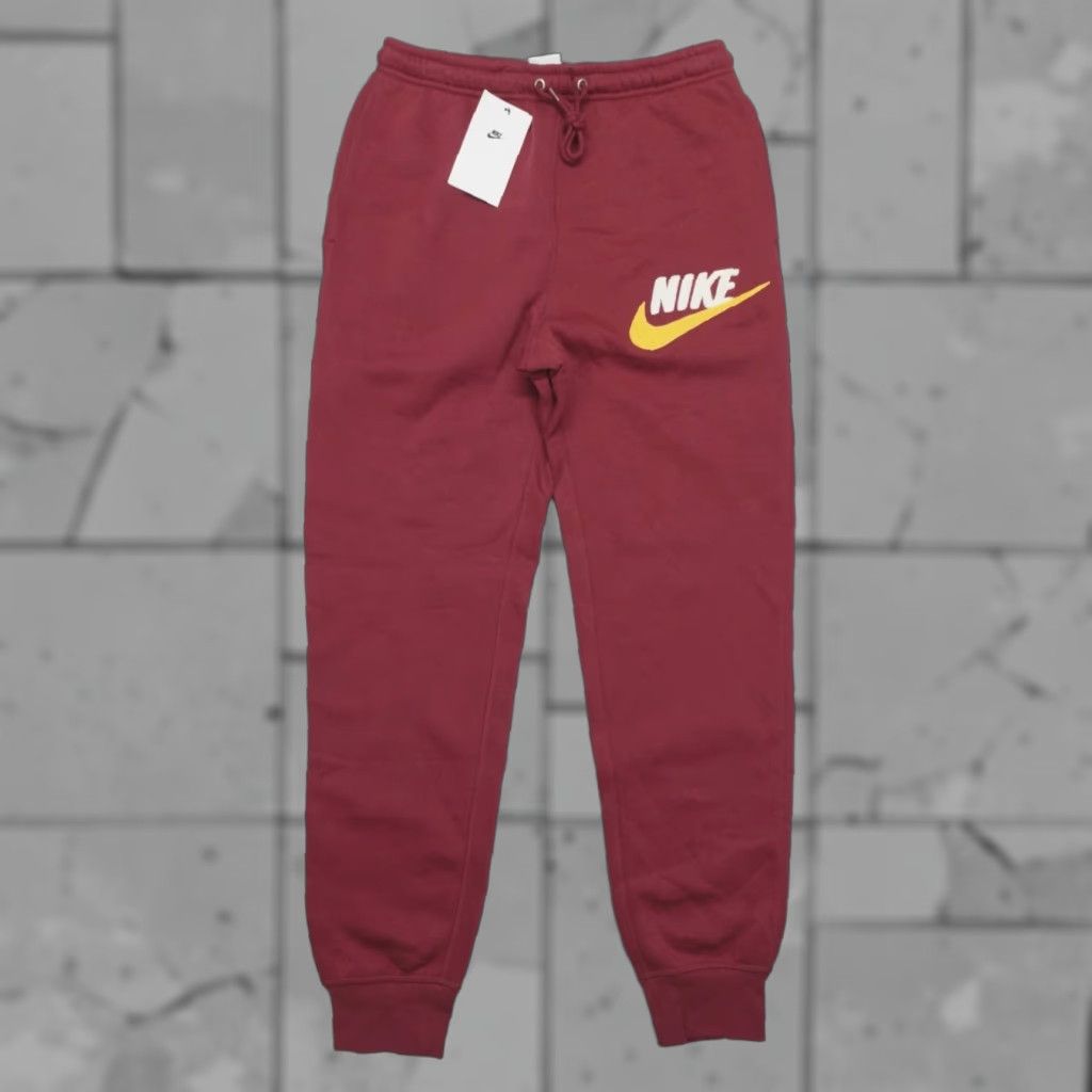 Nike Nike Club Red Jogger Pants Futura Logo Men's Size S Tapered Leg FN3094-677 Size US 29 - 1 Thumbnail