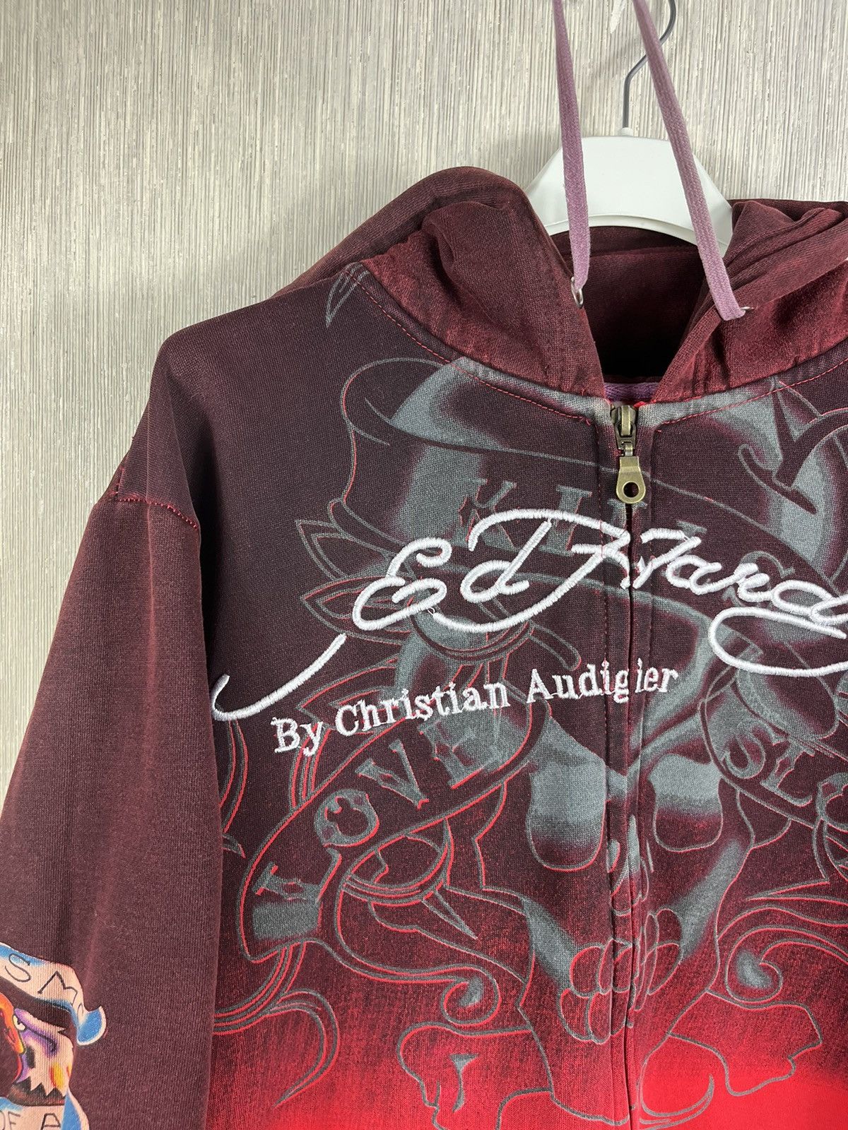 Christian Audigier × Ed Hardy × Vintage Vintage Ed Hardy Christian Audigier y2k zip hoodie ombre Size US L / EU 52-54 / 3 - 12 Thumbnail