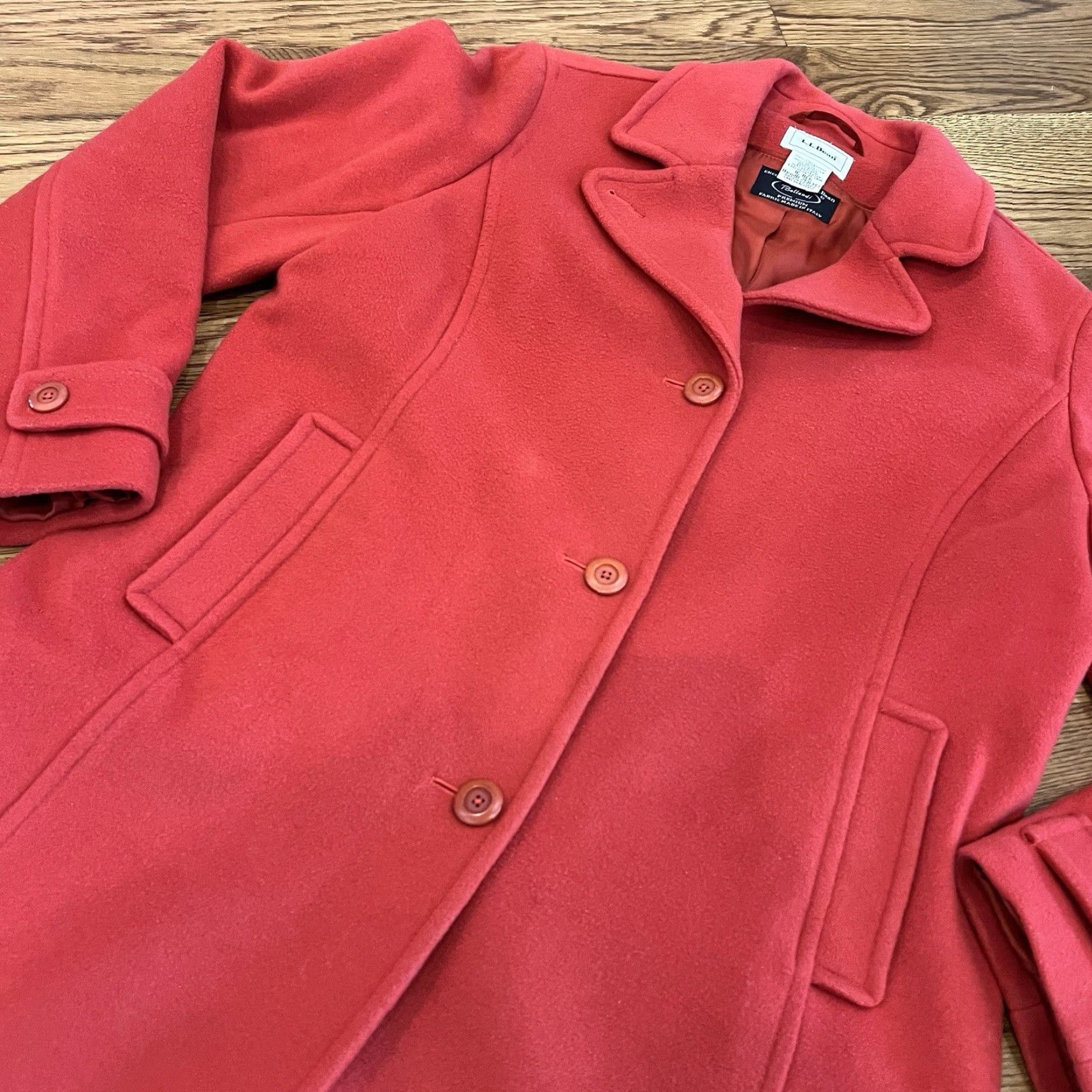 Vintage LL Bean Coat Bellandi Lambswool Peacoat Style Size 16 Regular Made In Italy Size XXL / US 16-18 / IT 52-54 - 3 Thumbnail