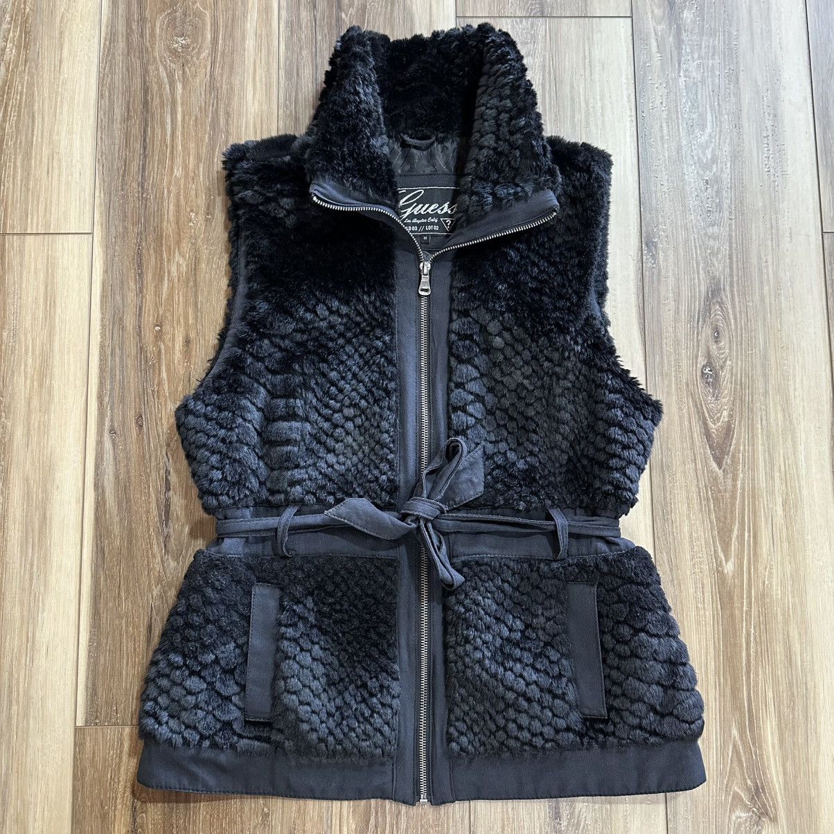 Guess × Vintage Women’s Vintage Guess Faux Fur Vest, Black, Medium Size M / US 6-8 / IT 42-44 - 1 Thumbnail