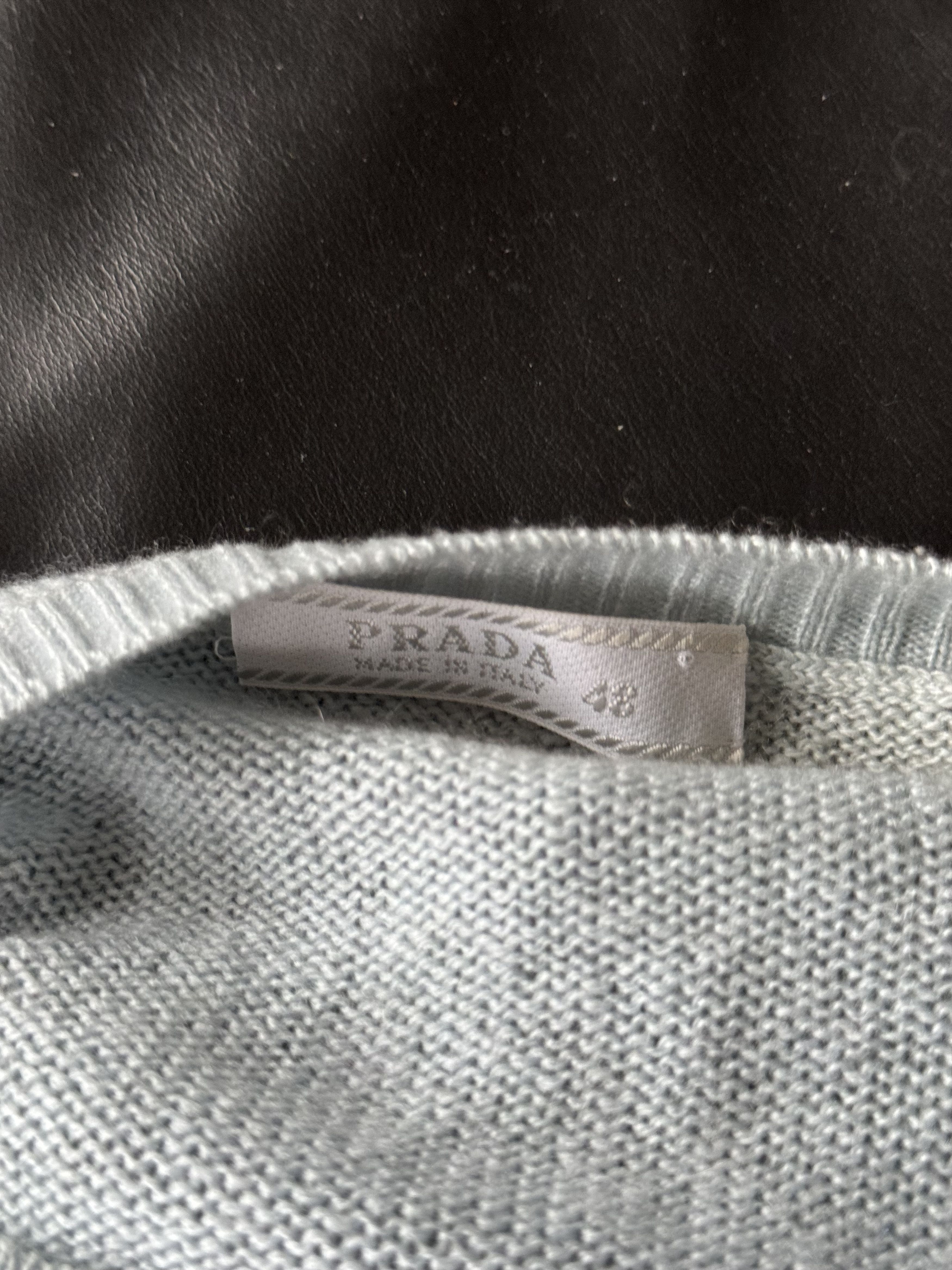 Prada Light Blue Knit Sweater Size US M / EU 48-50 / 2 - 11 Thumbnail