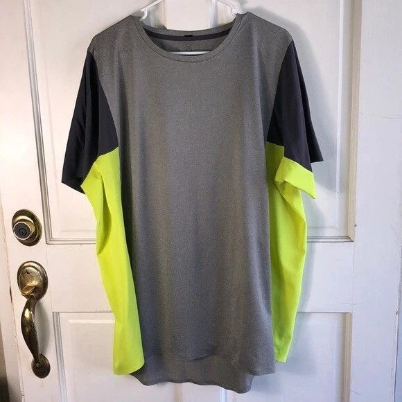 Lululemon × Robert Geller BLTG Grey Yellow LTWT Take The Moment SS Top Shirt Men's Size US M / EU 48-50 / 2 - 1 Thumbnail