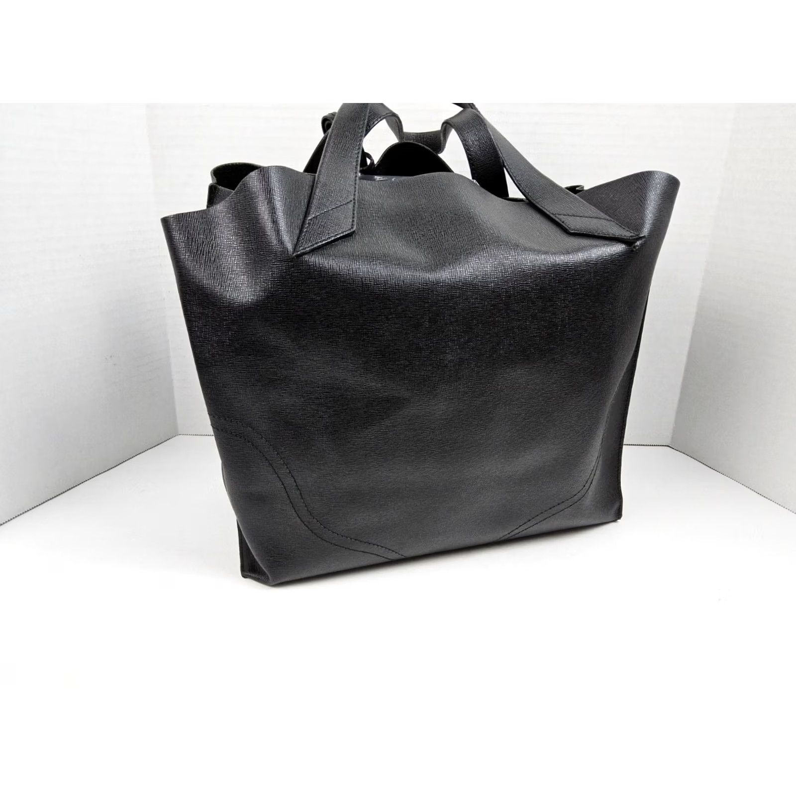 Furla Furla Satchel Leather Handbag Tote Purse With Dustbag Black Double Handles Women Size ONE SIZE - 7 Thumbnail