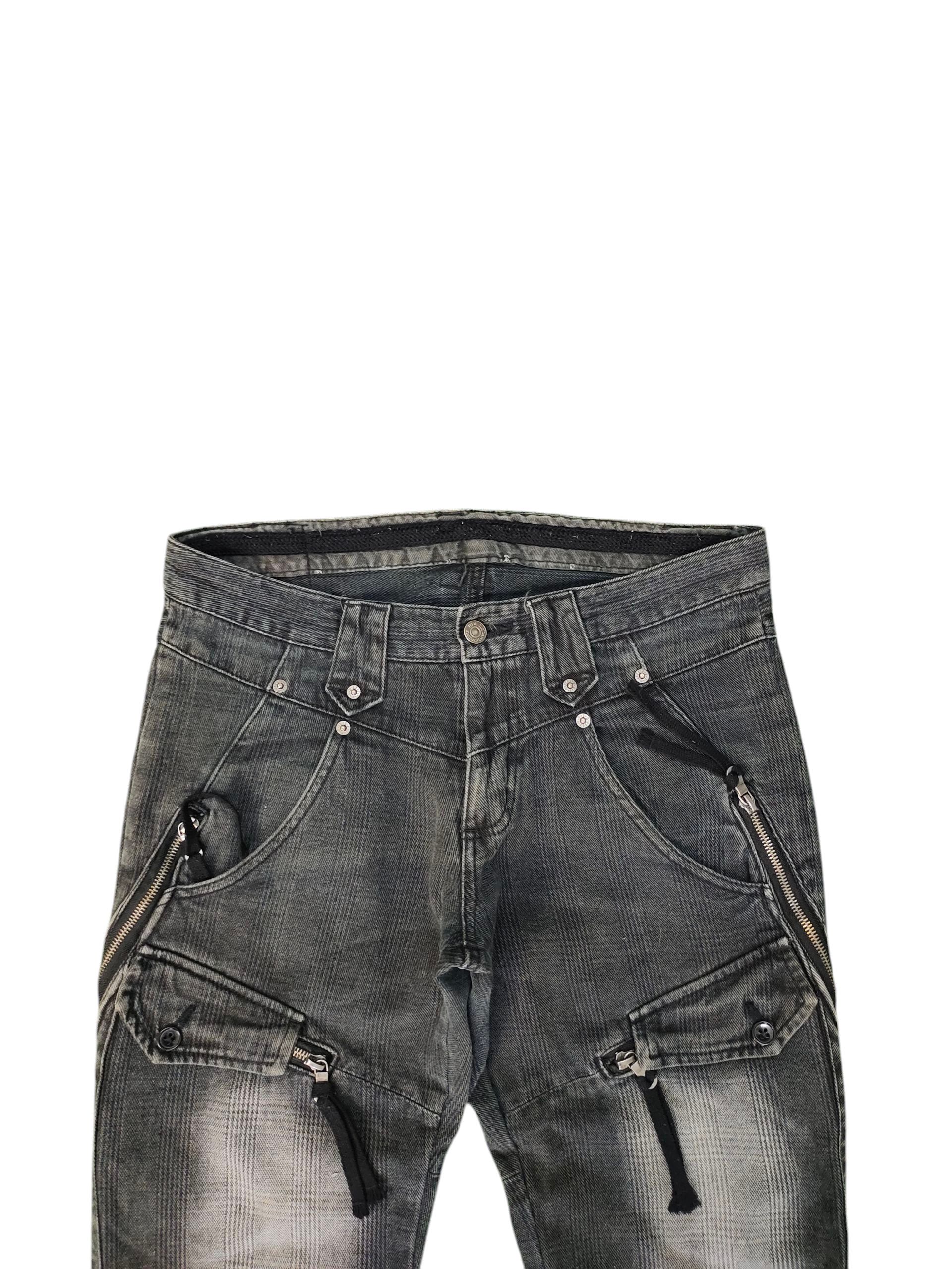 PPFM Ppfm Multi Pocket Zipper Denim Pants Punks Gothic Style Size US 32 / EU 48 - 2 Thumbnail