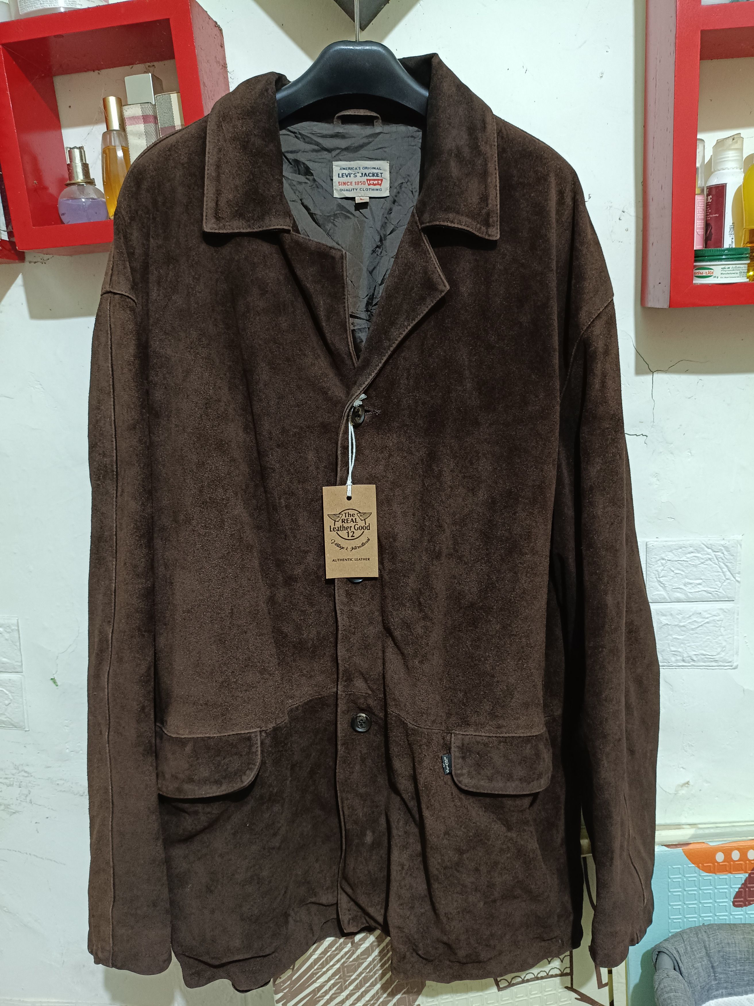 Levi's LEVI'S AMERICA'S ORIGINAL LEATHER SUEDE CHORE WORKS JACKET Size US L / EU 52-54 / 3 - 10 Thumbnail