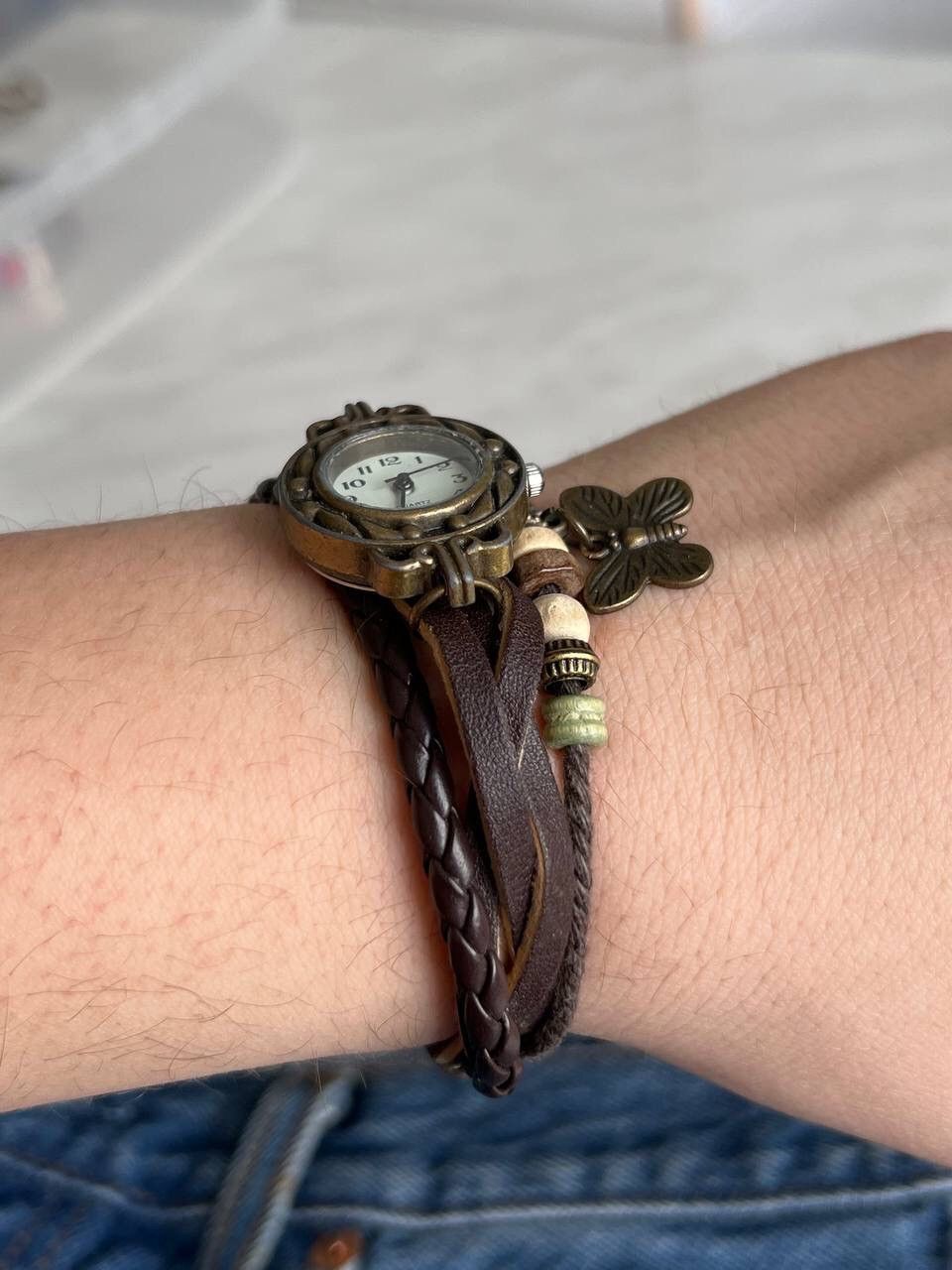 Japanese Brand × Vintage Vintage Japanese style futuristic Watch Brown amulet 🦋 Size ONE SIZE - 6 Thumbnail