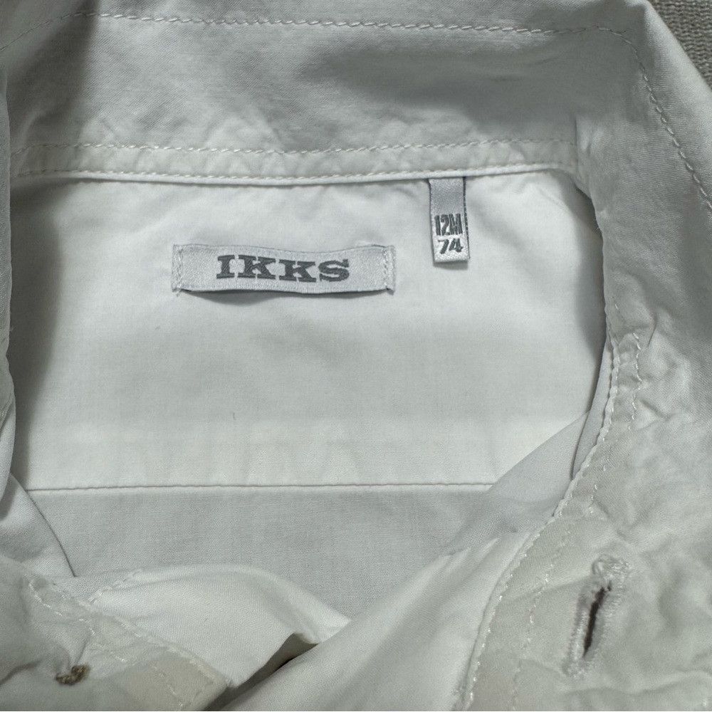 IKKS IKKS Baby Boy White Embroidered Cotton Shirt Made in France Size US XXS / EU 40 - 4 Thumbnail