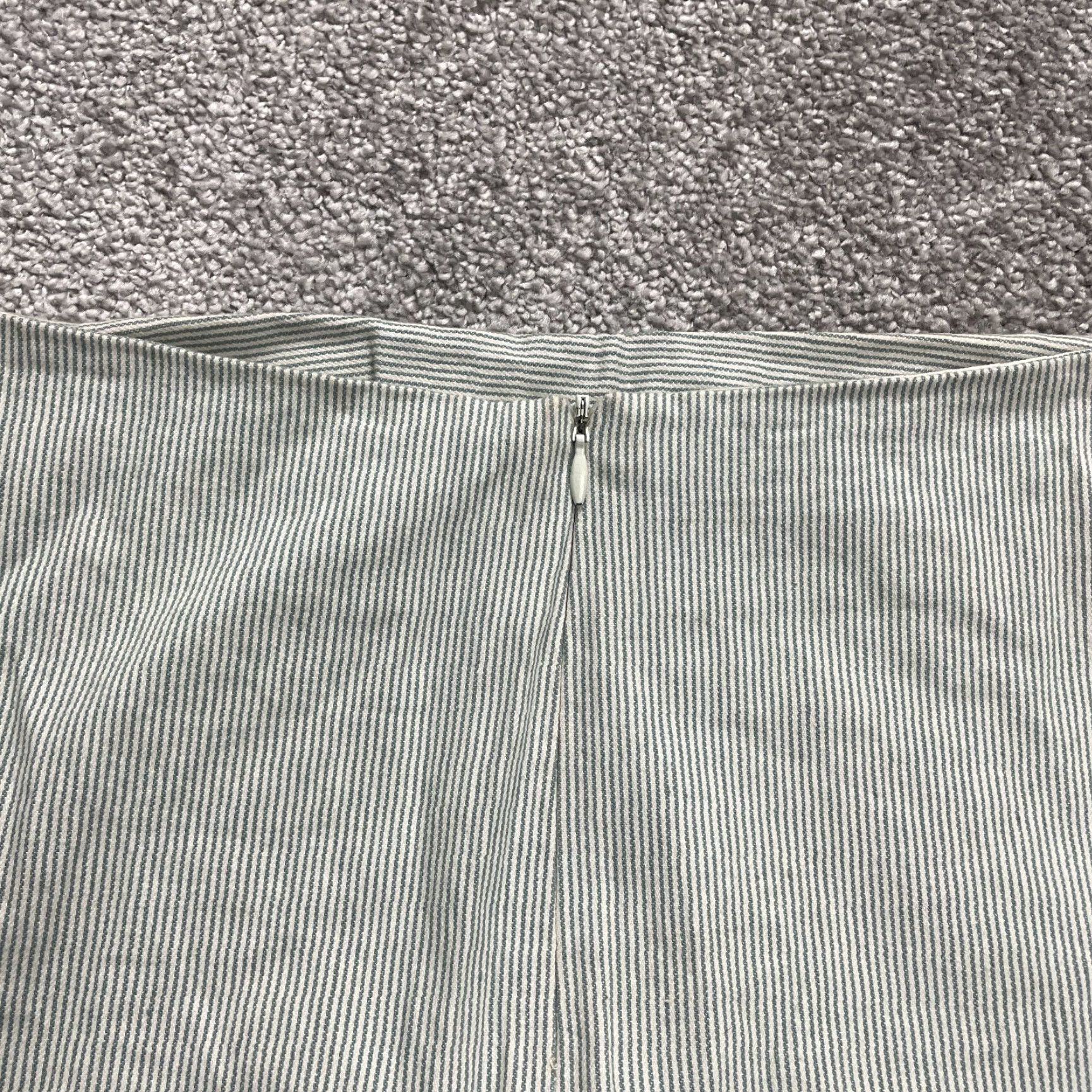AQUA Aqua Bloomingdale's Mini A-Line Skirt Womens Medium Striped Layered Cotton Zip Size 32" / US 10 / IT 46 - 3 Thumbnail
