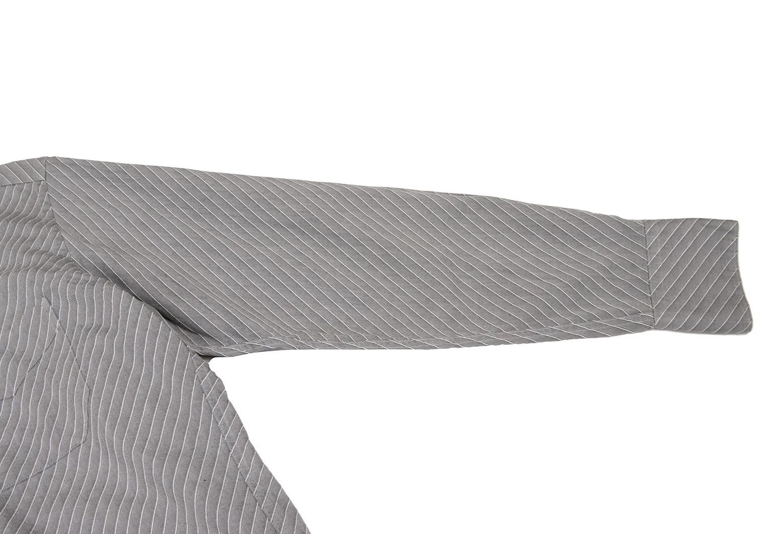 Jean Paul Gaultier Cotton Diagonal Stripe Dress Shirt in Grey and White, Size Size US M / EU 48-50 / 2 - 7 Thumbnail